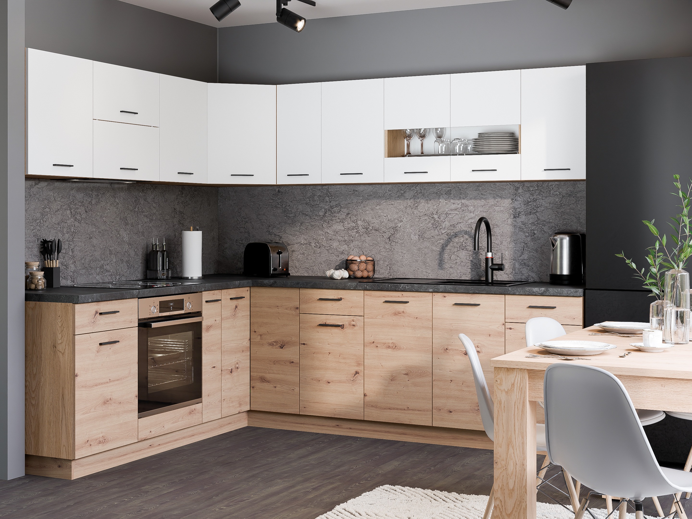 Modularan zidni kutni ormarić Ati 163