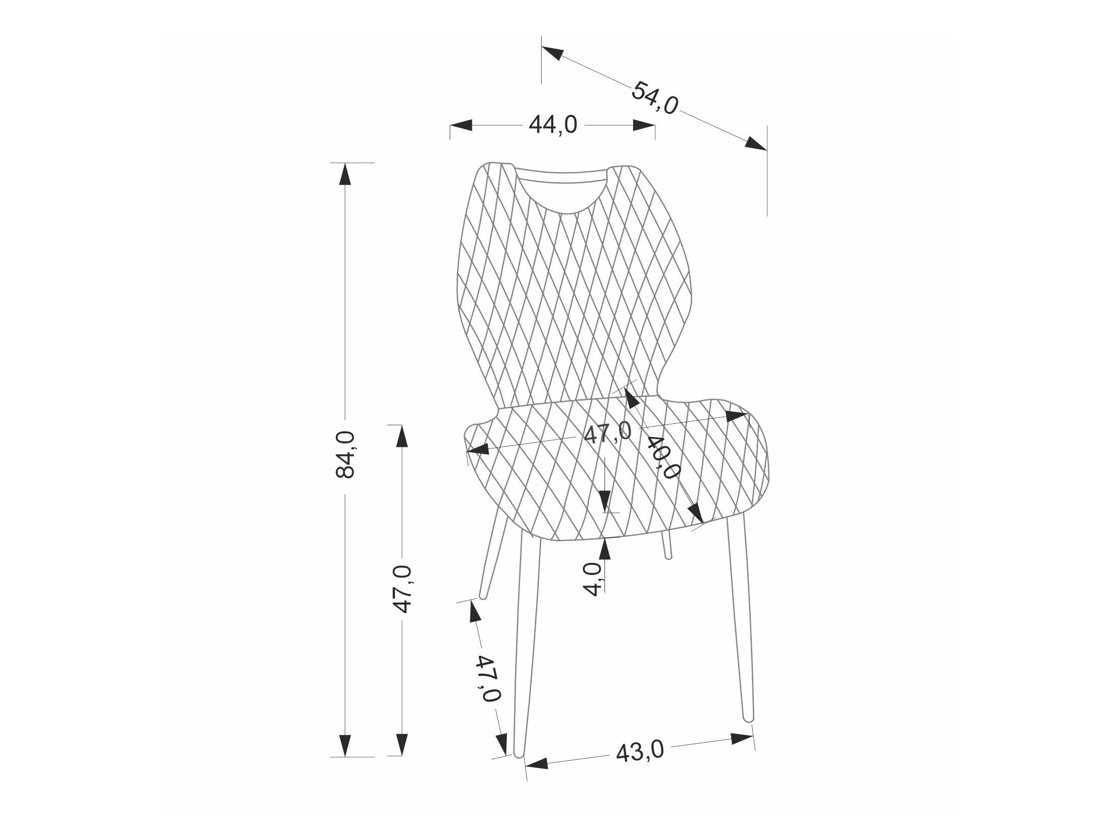 Stolica Houston 2069 (Crna)