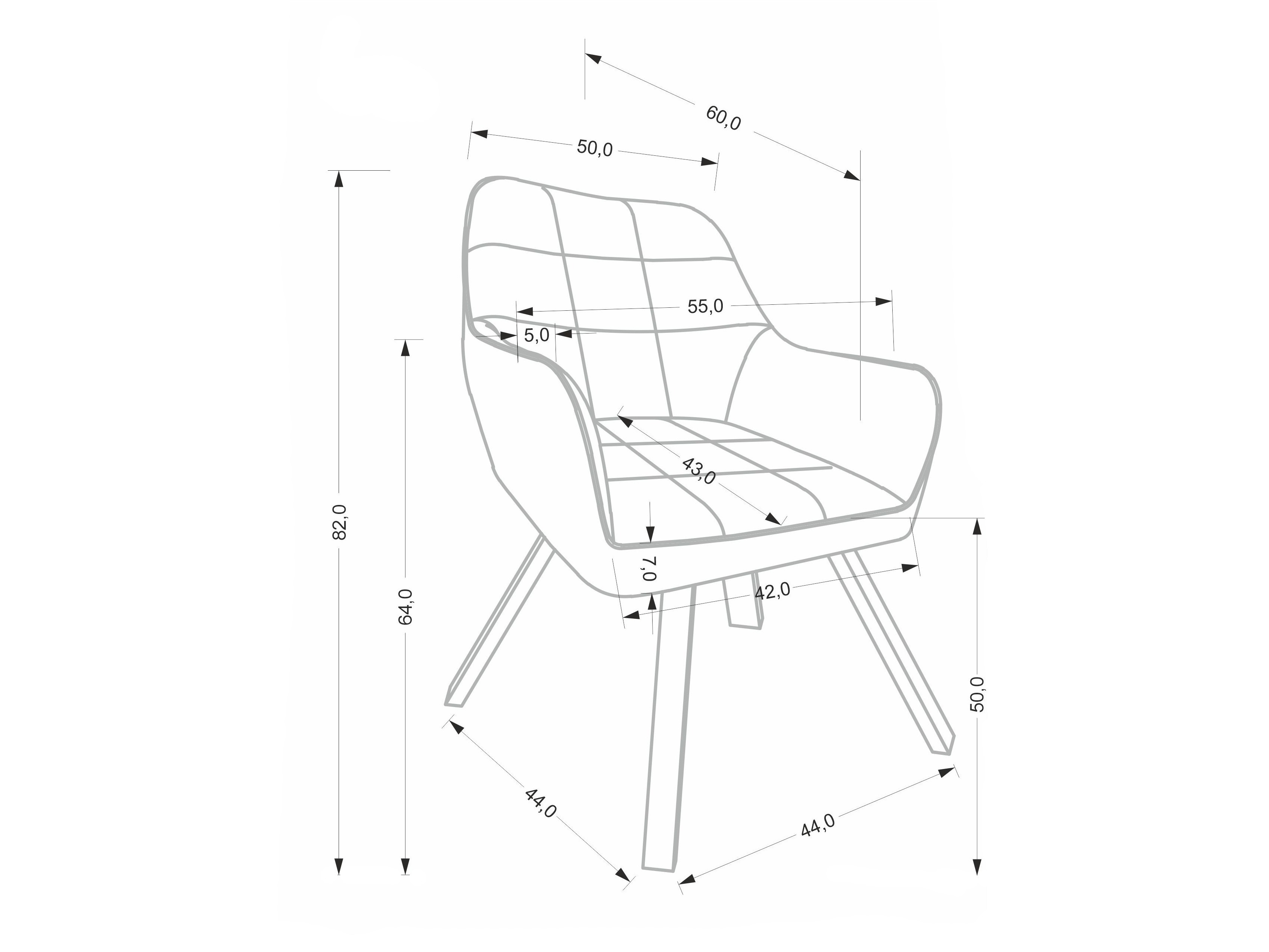 Stolica Houston 2070 (Siva)