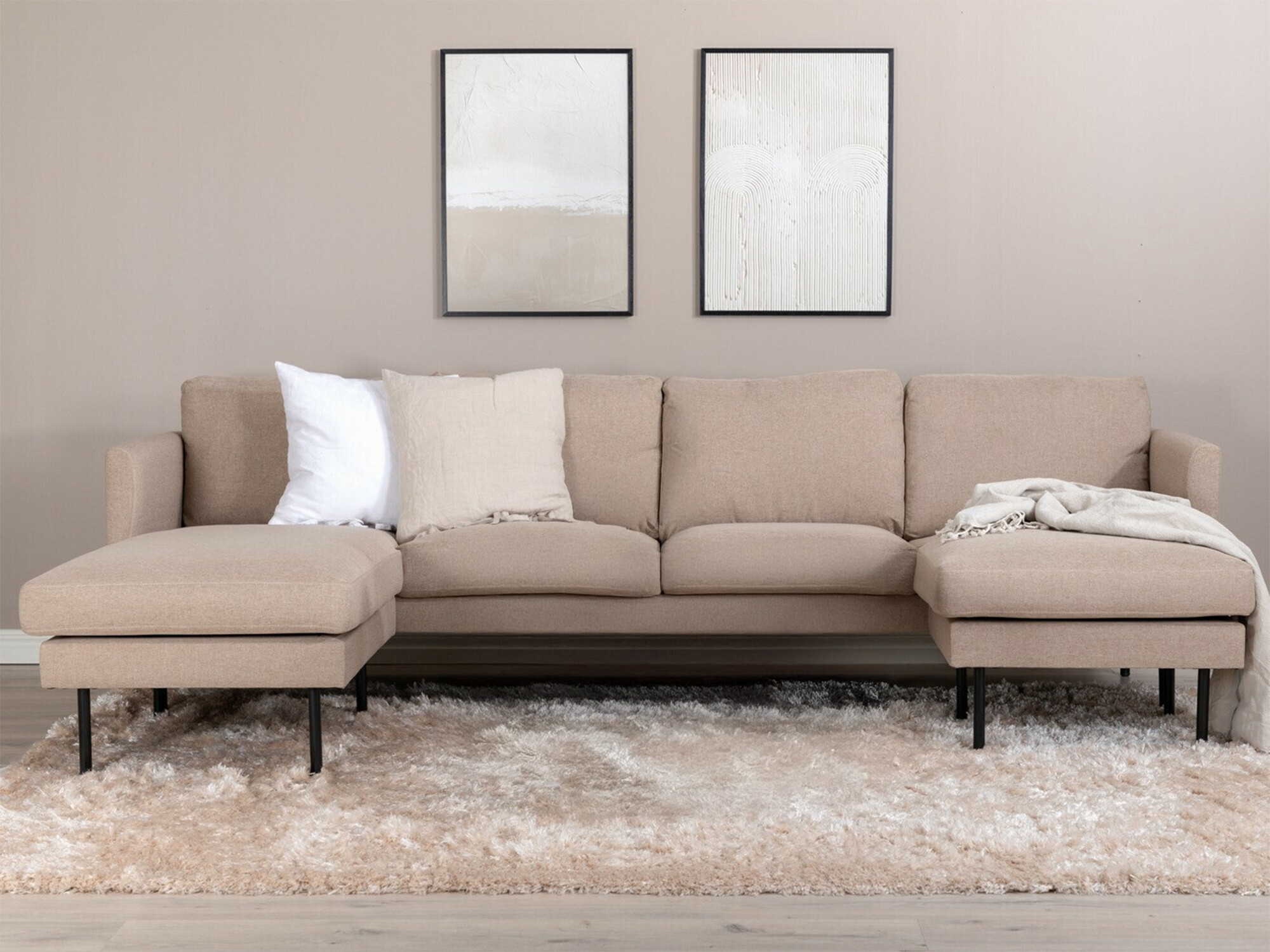 Kutna garnitura Fercame 102 (Smeđa + Crna)