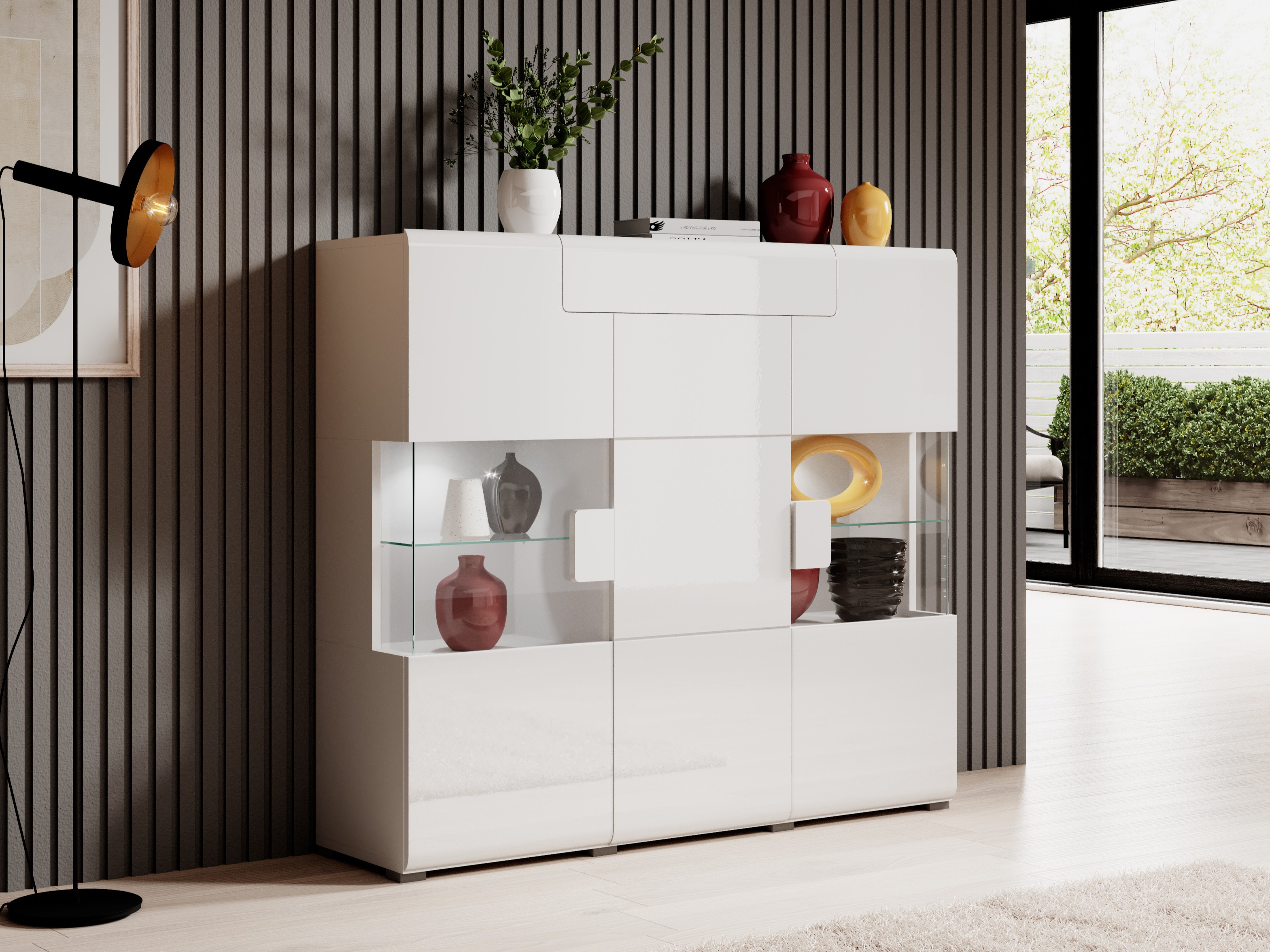 Ormarić Torsone 100 (Bijela + Sjajno bijela)