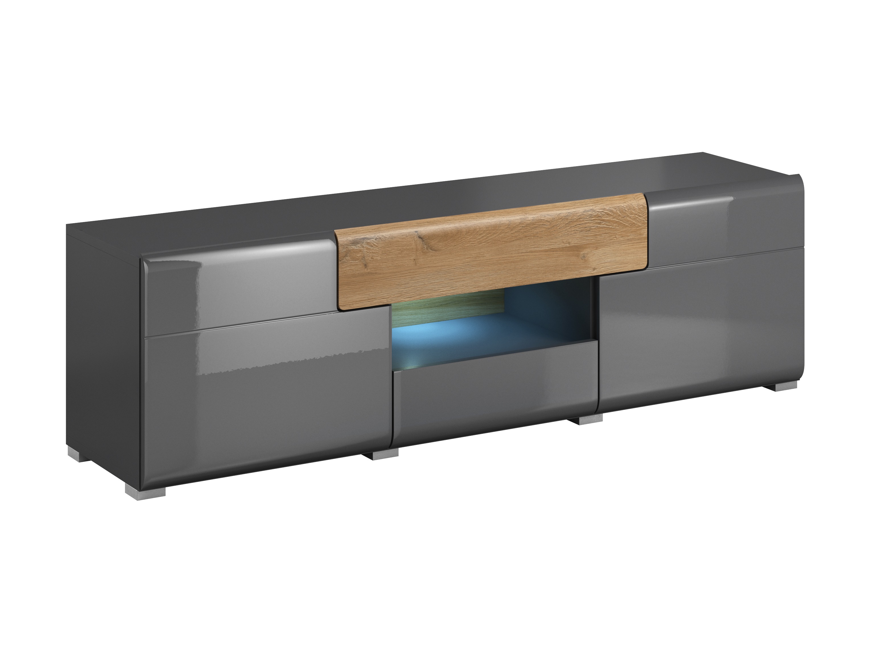 TV stol Torsone 101 (Antracit + Gloss antracit + Hrast Grandson)