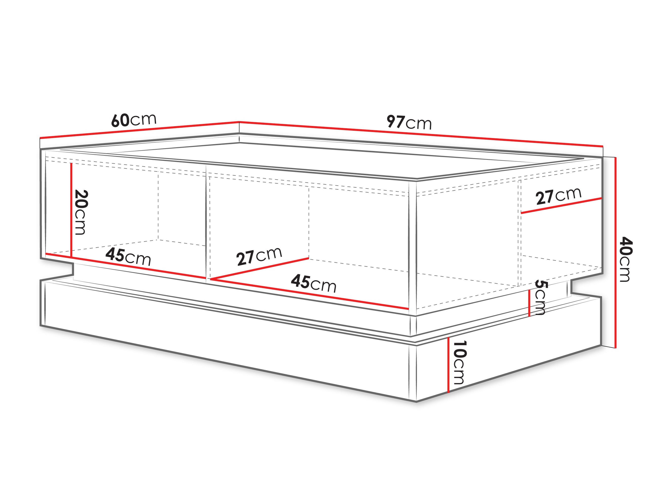 Stolić za kavu Comfivo Dalvenu 103 (Crna + Hrast)
