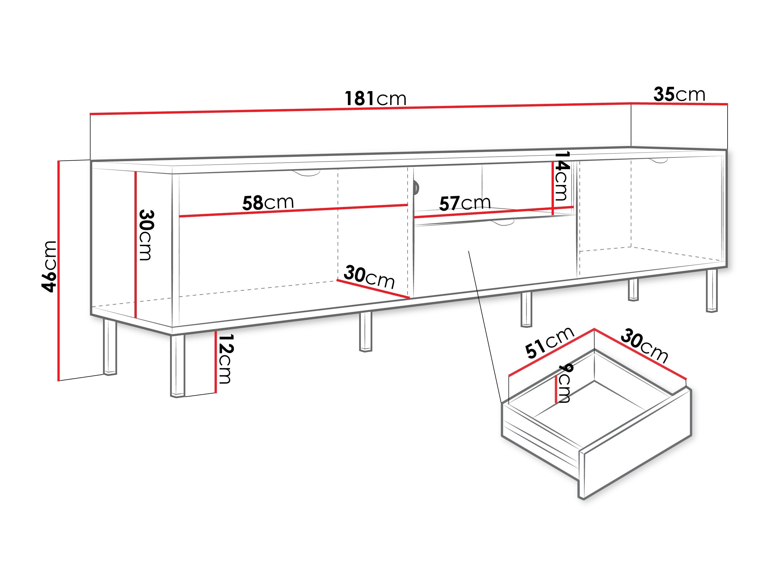 TV stol Comfivo Elblare 105
