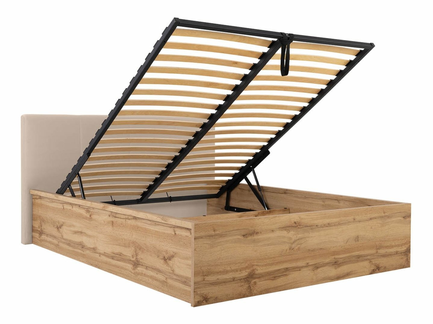 Krevet Livevaro 123 (Hrast Wotan + Bež)