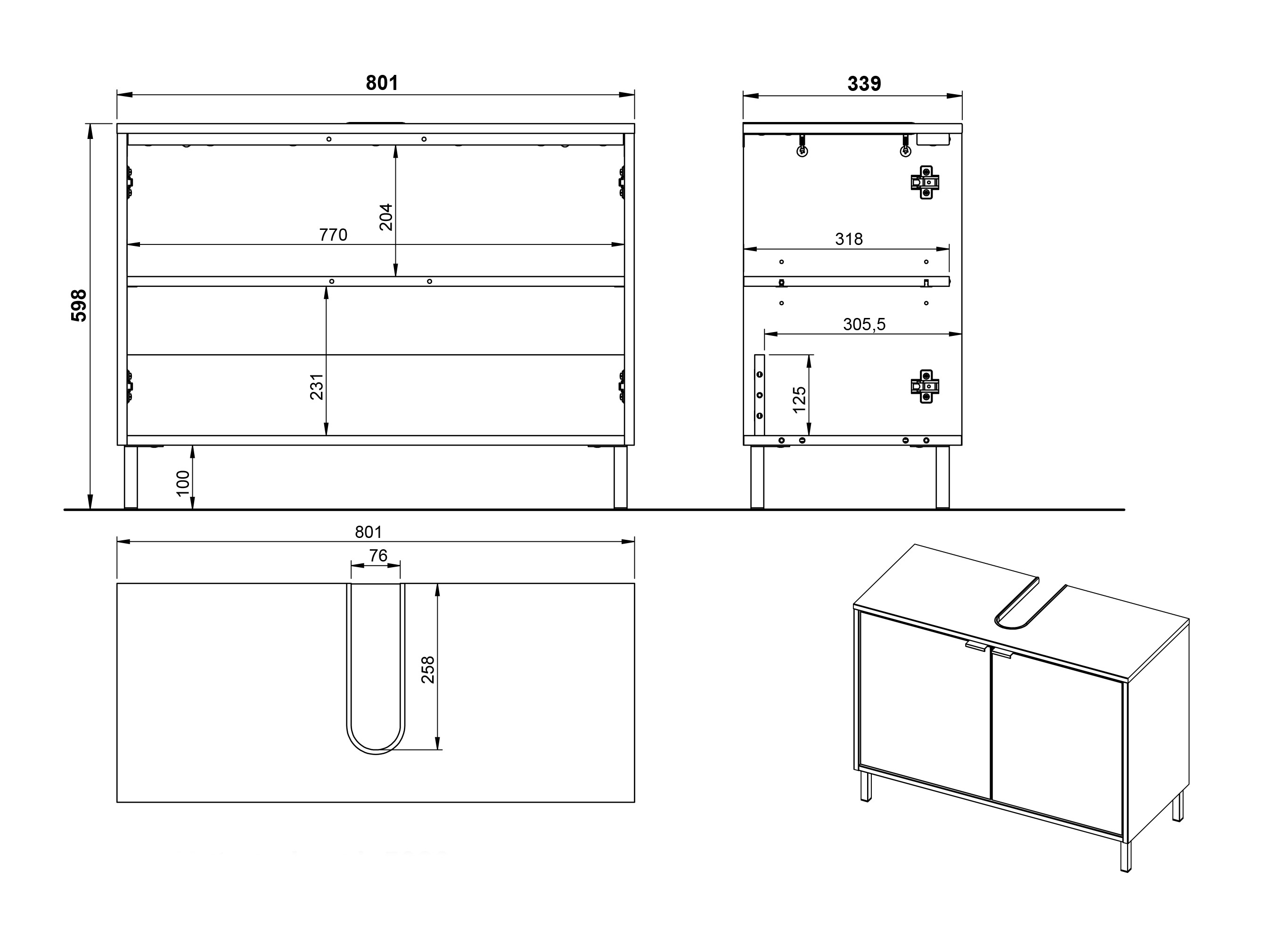 Kupaonski namještaj Fenetro 104