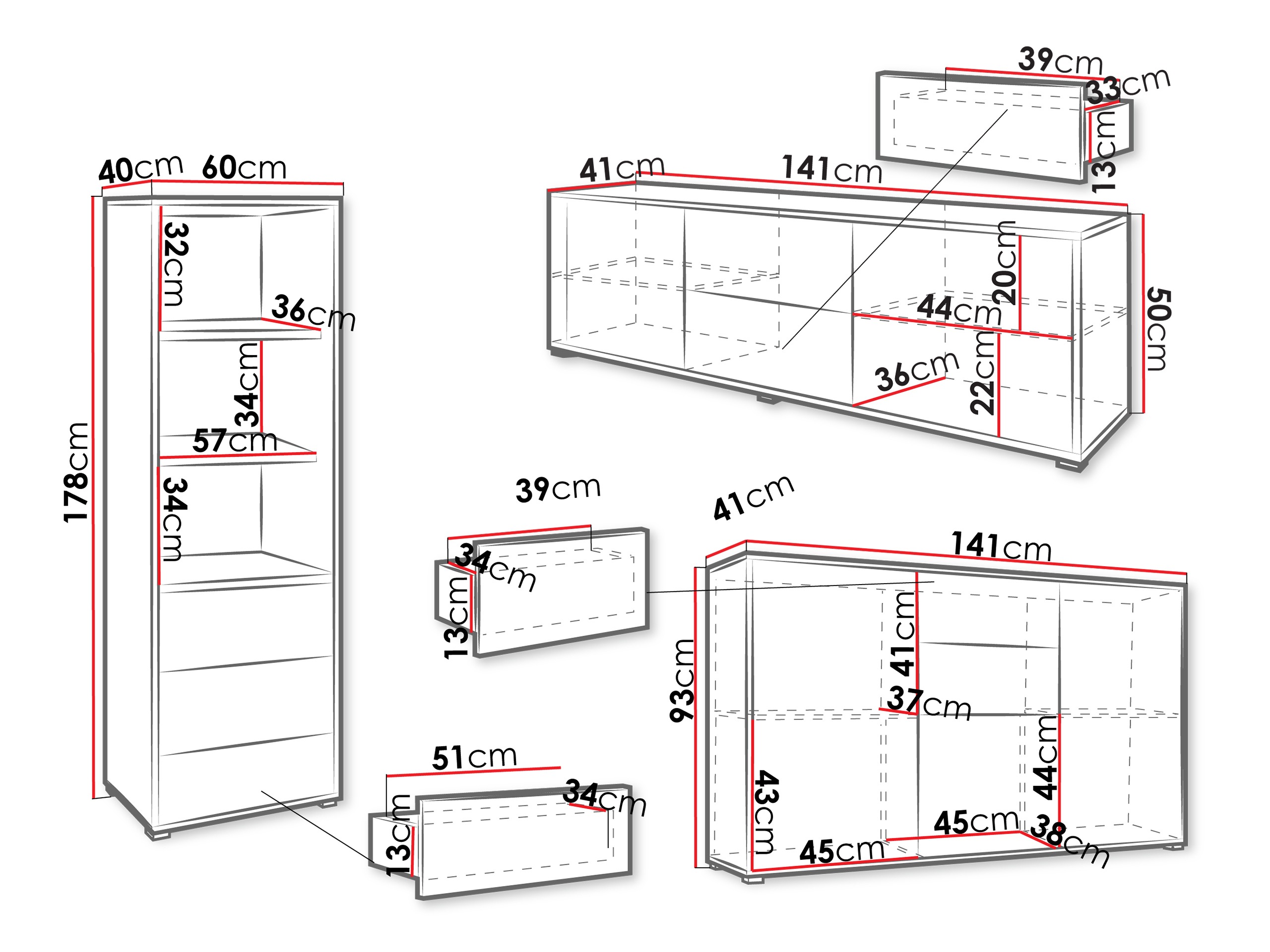 Set za dnevni boravak Comfivo Tutela III (Bijela)