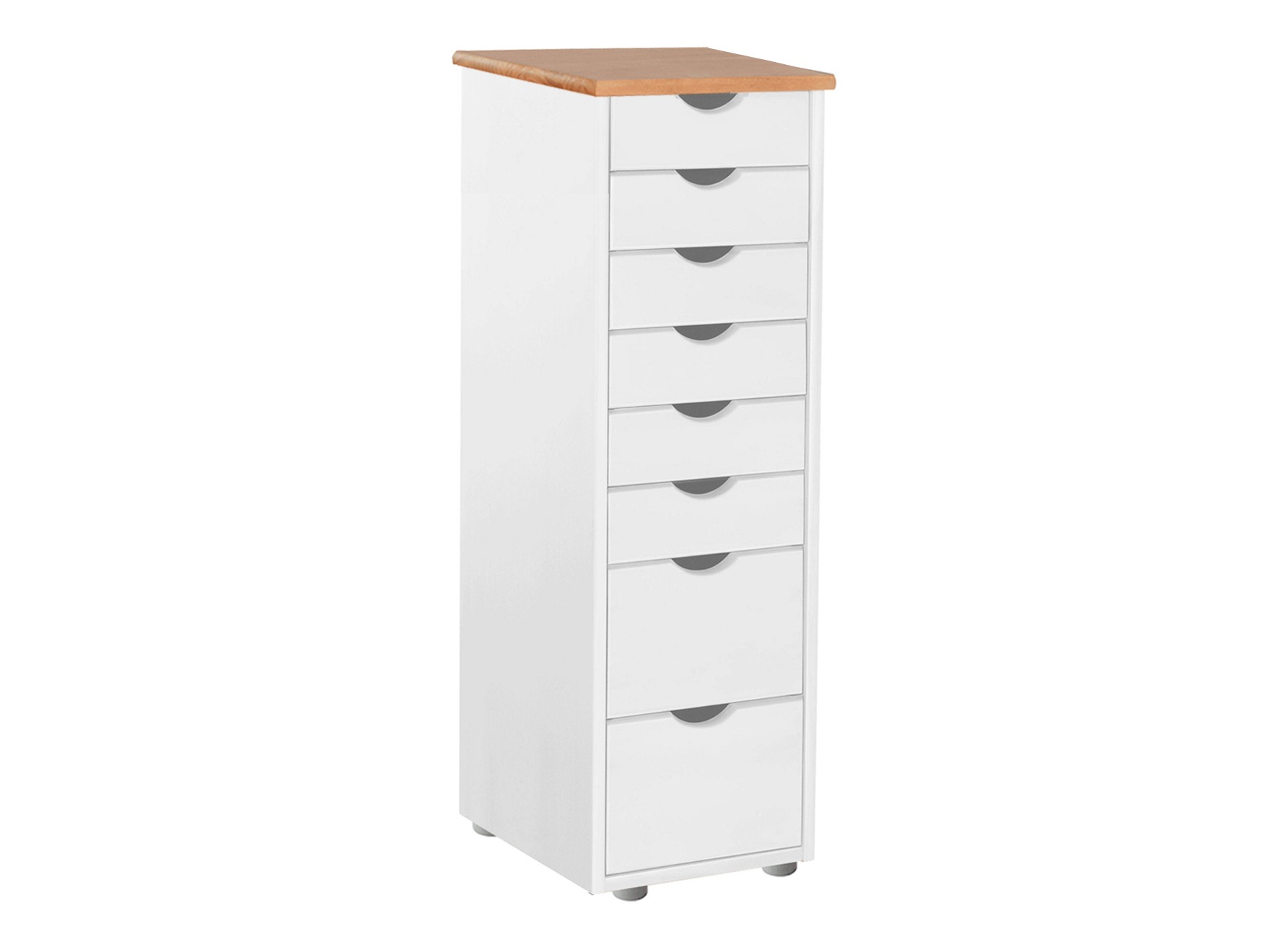 Komoda Denton 138 (Bijela + Svijetlo drvo)