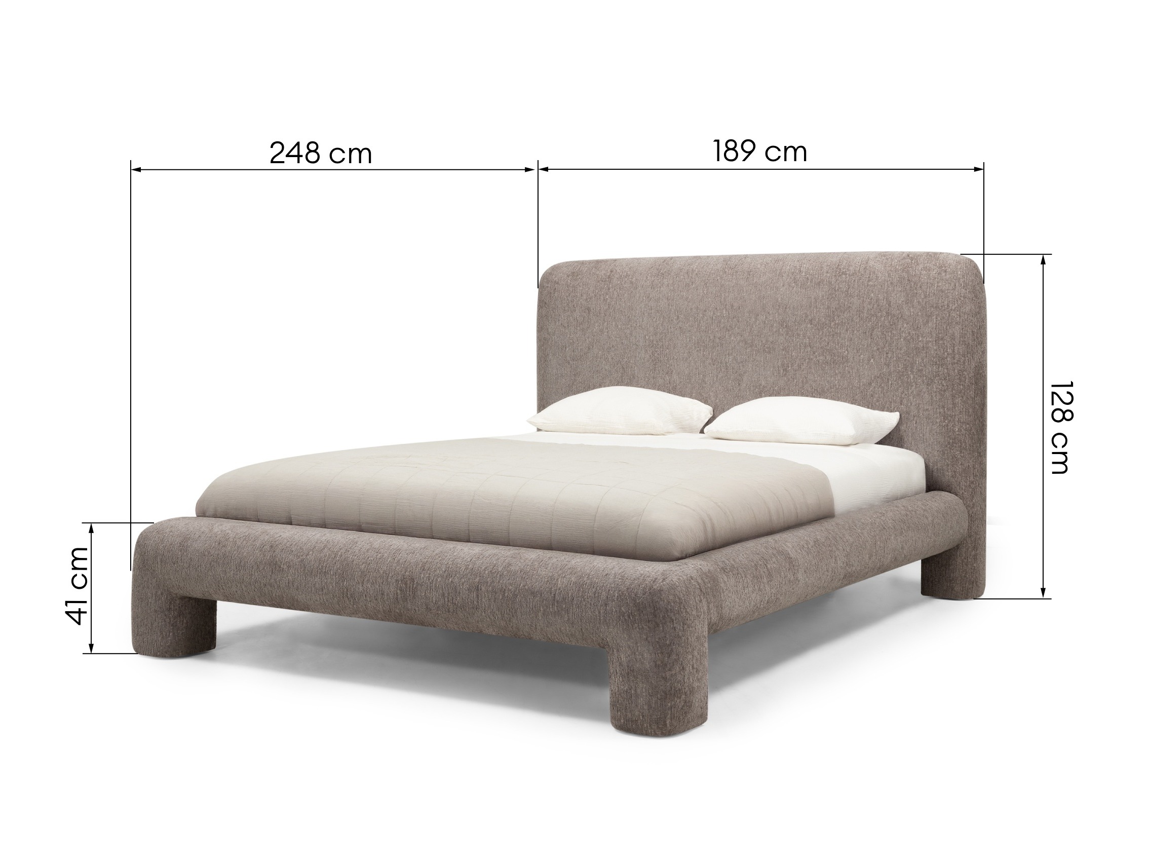 Krevet Burleson 501 (Smeđa)