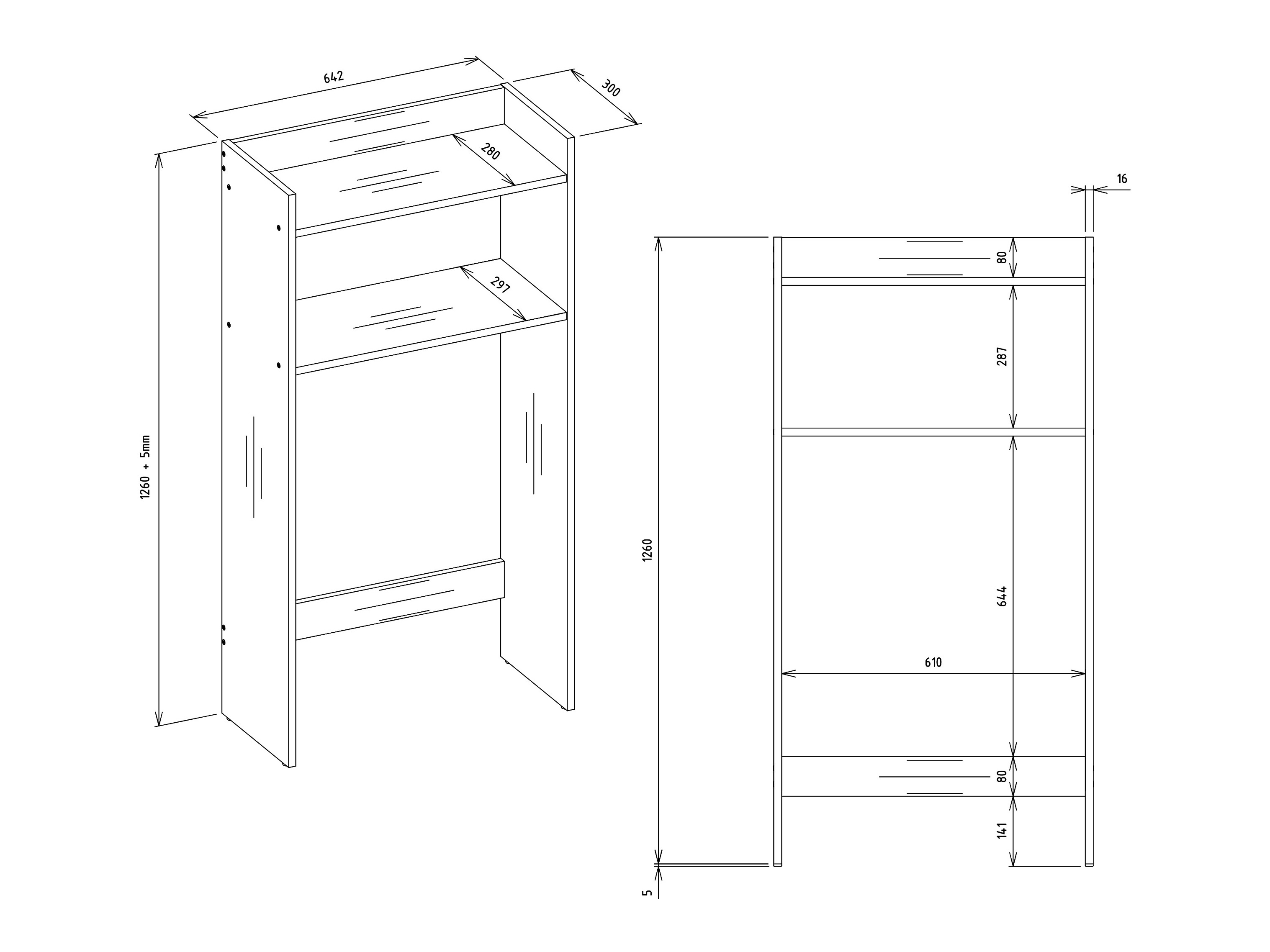 Kupaonska polica Servou 103