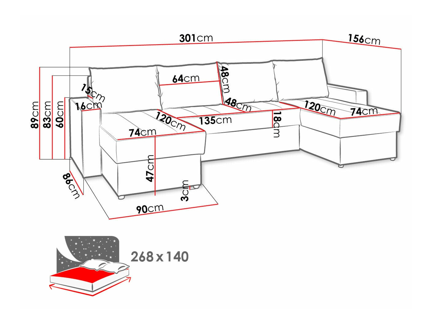 Kutna garnitura Providence 143 (Montana 101 + MDL 5)