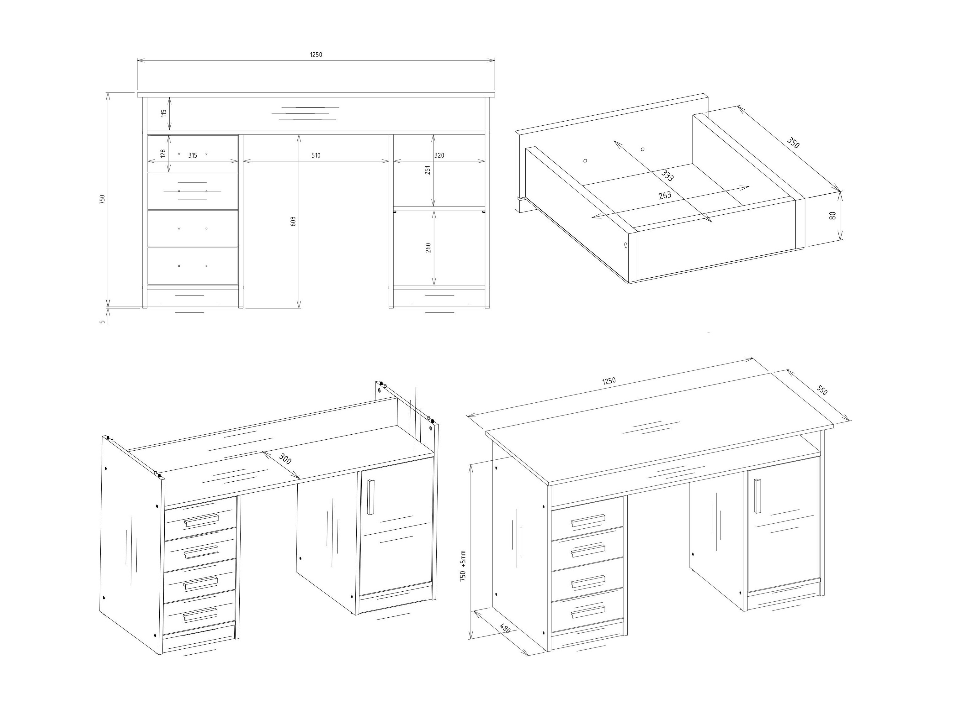 Uredski stol Mandeville 329 (Bijela)