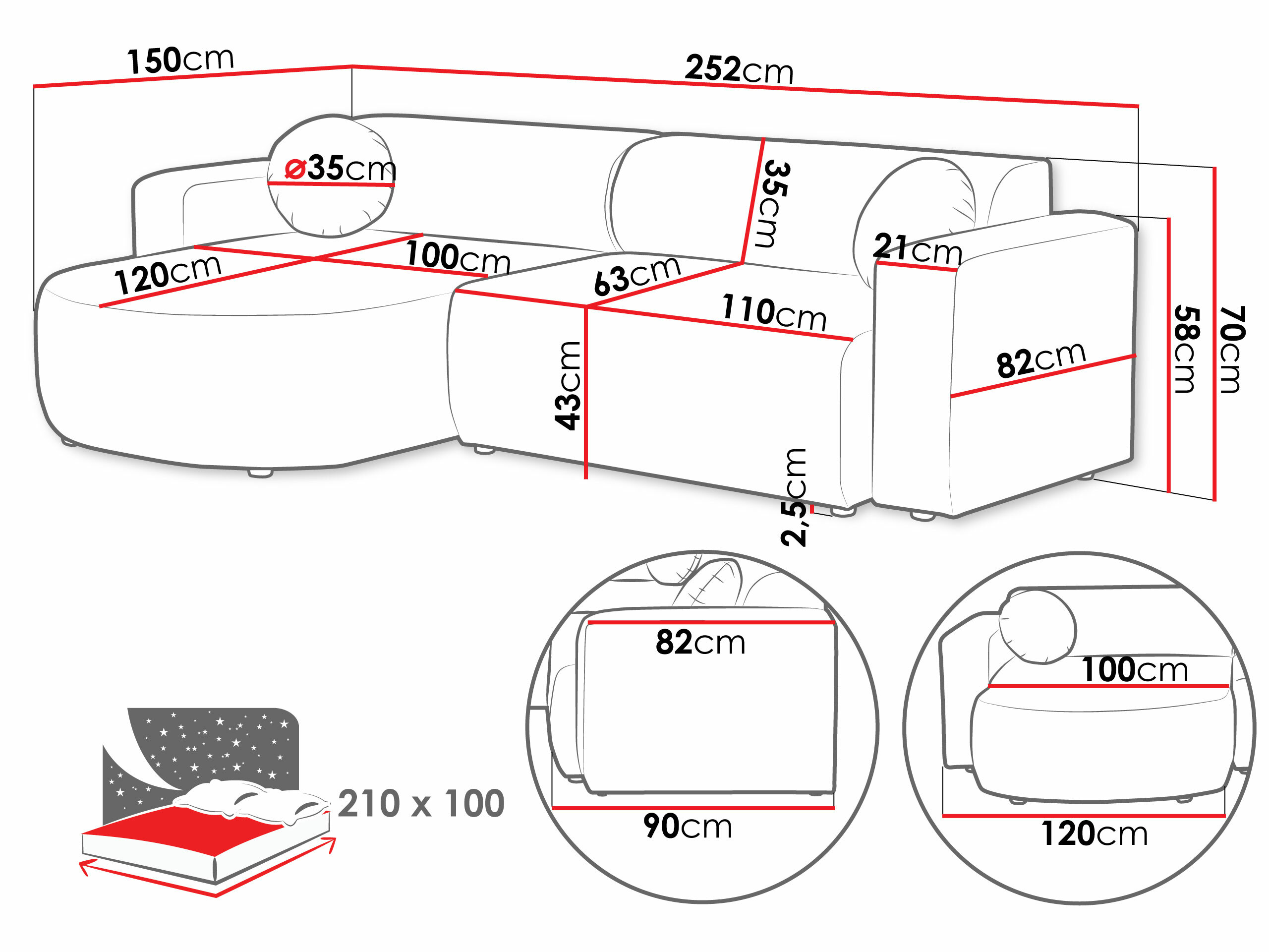 Kutna garnitura Comfivo Pullus (Velo 623)