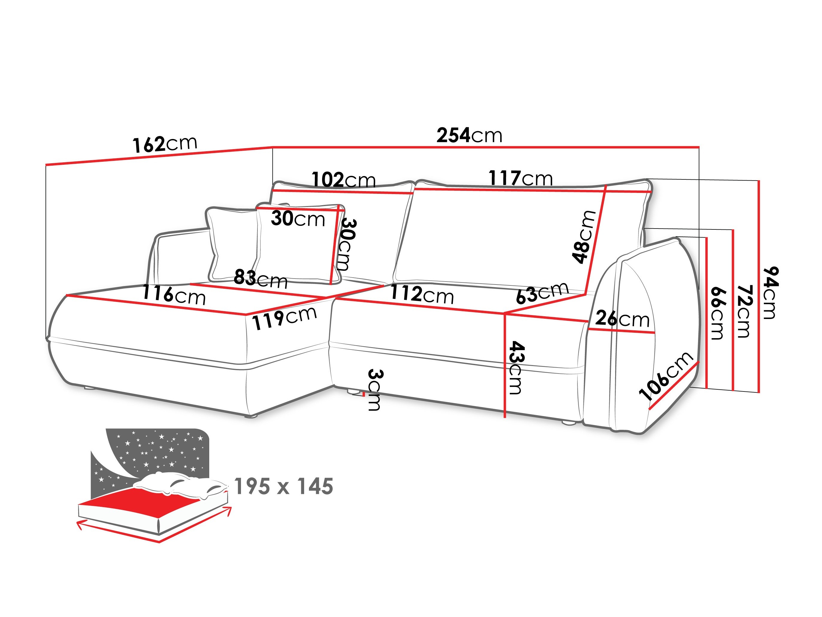 Kutna garnitura Kingman 101 (Lima 16)