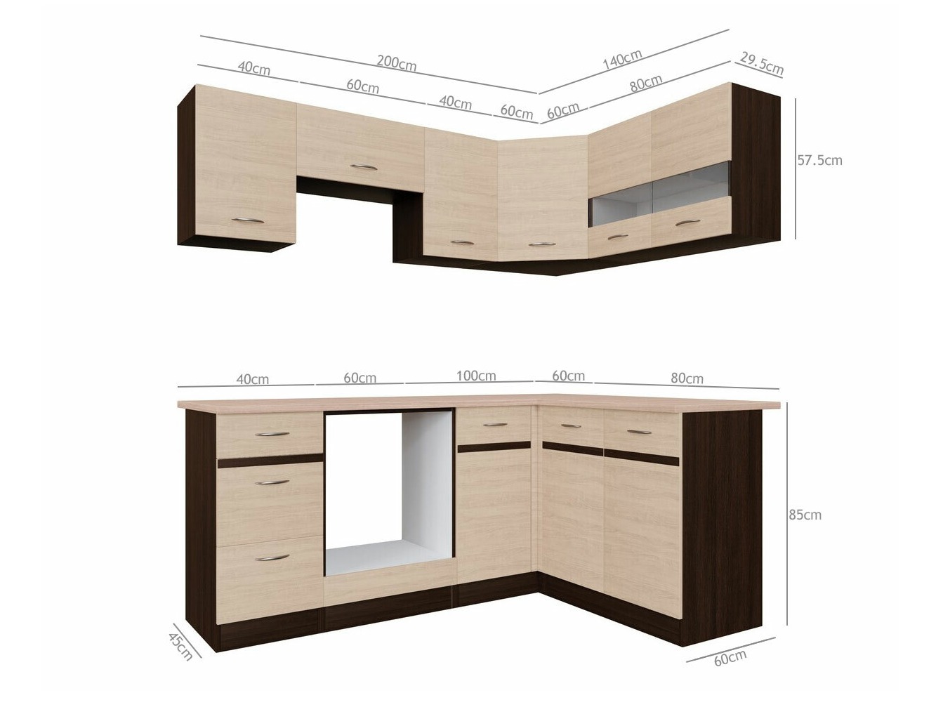 Modularan kuhinjski set Eli Light 115