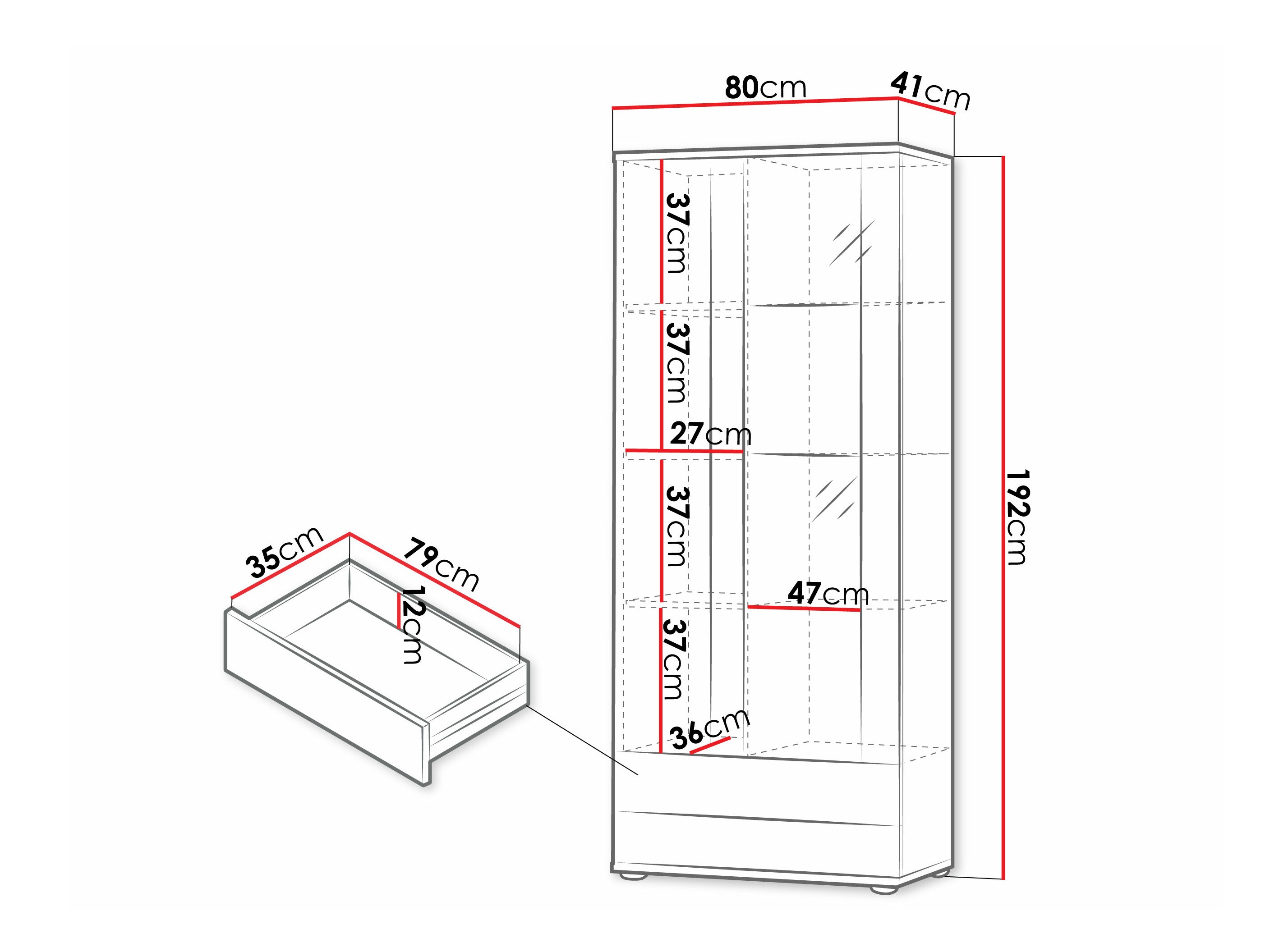 Polica Tornola 105 (Hrast lefkas + Crna)