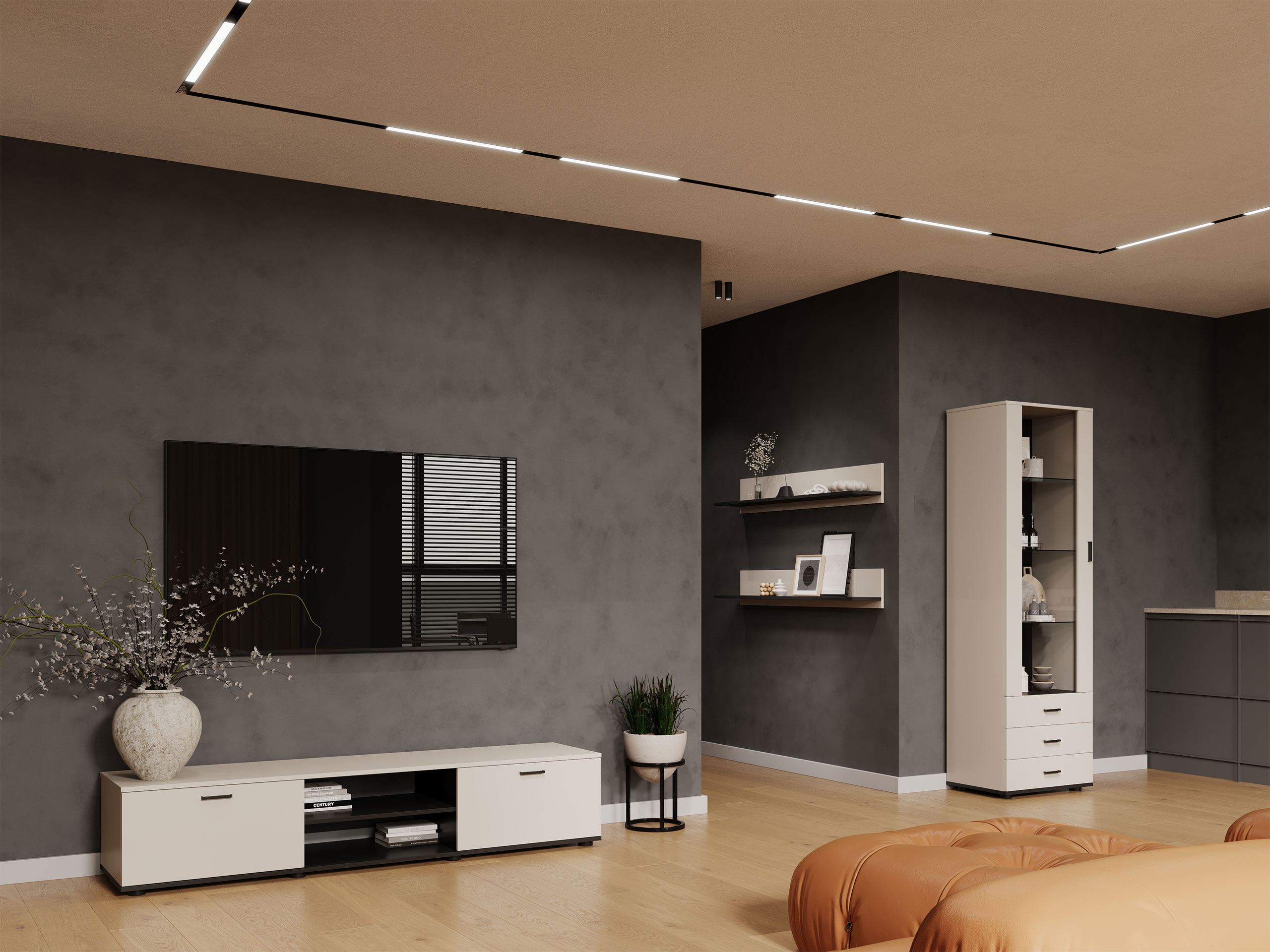 Set za dnevni boravak Tornola 107 (Kašmir + Crna)