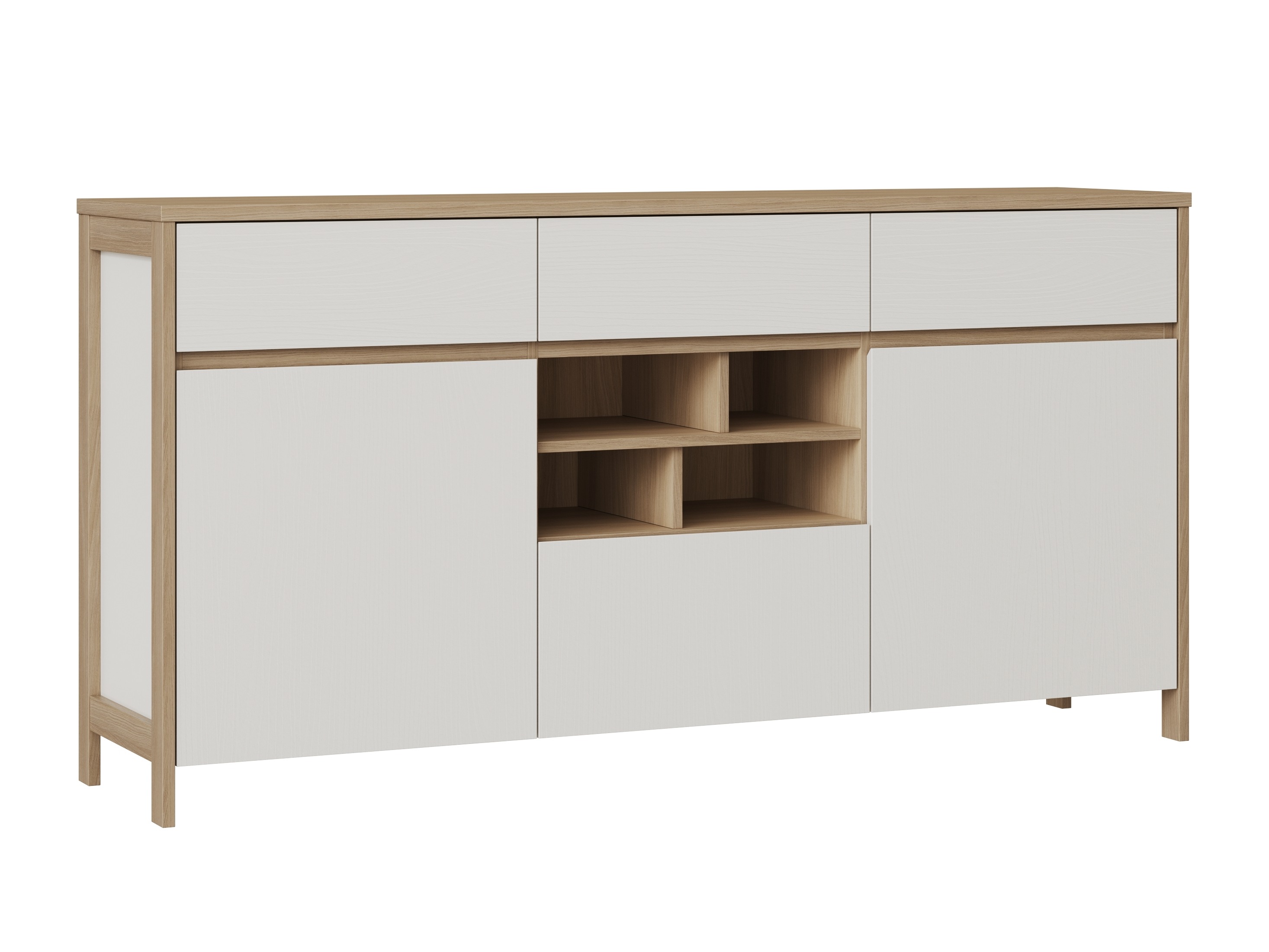 Komoda Fermaru 104 (Bijela + Hrast)