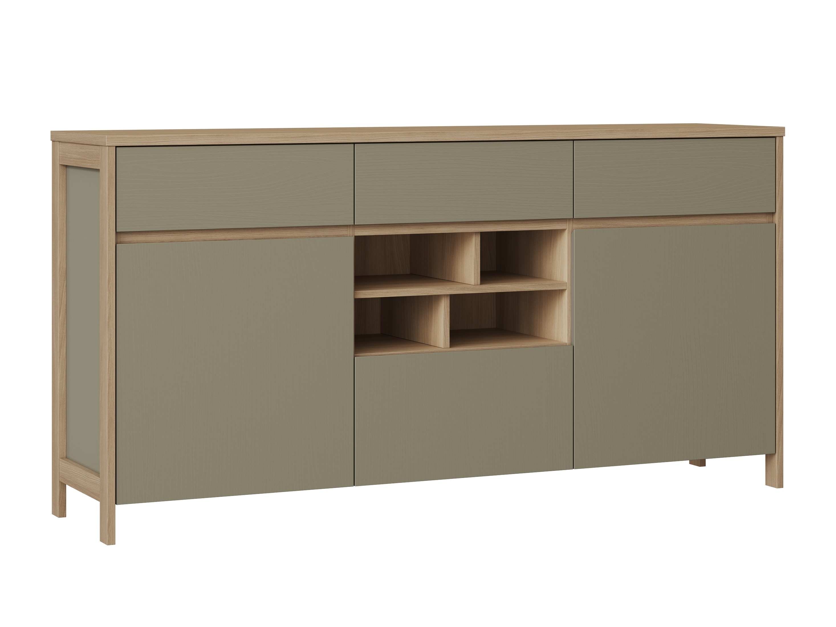 Komoda Fermaru 104 (Zagasito zelena + Hrast)