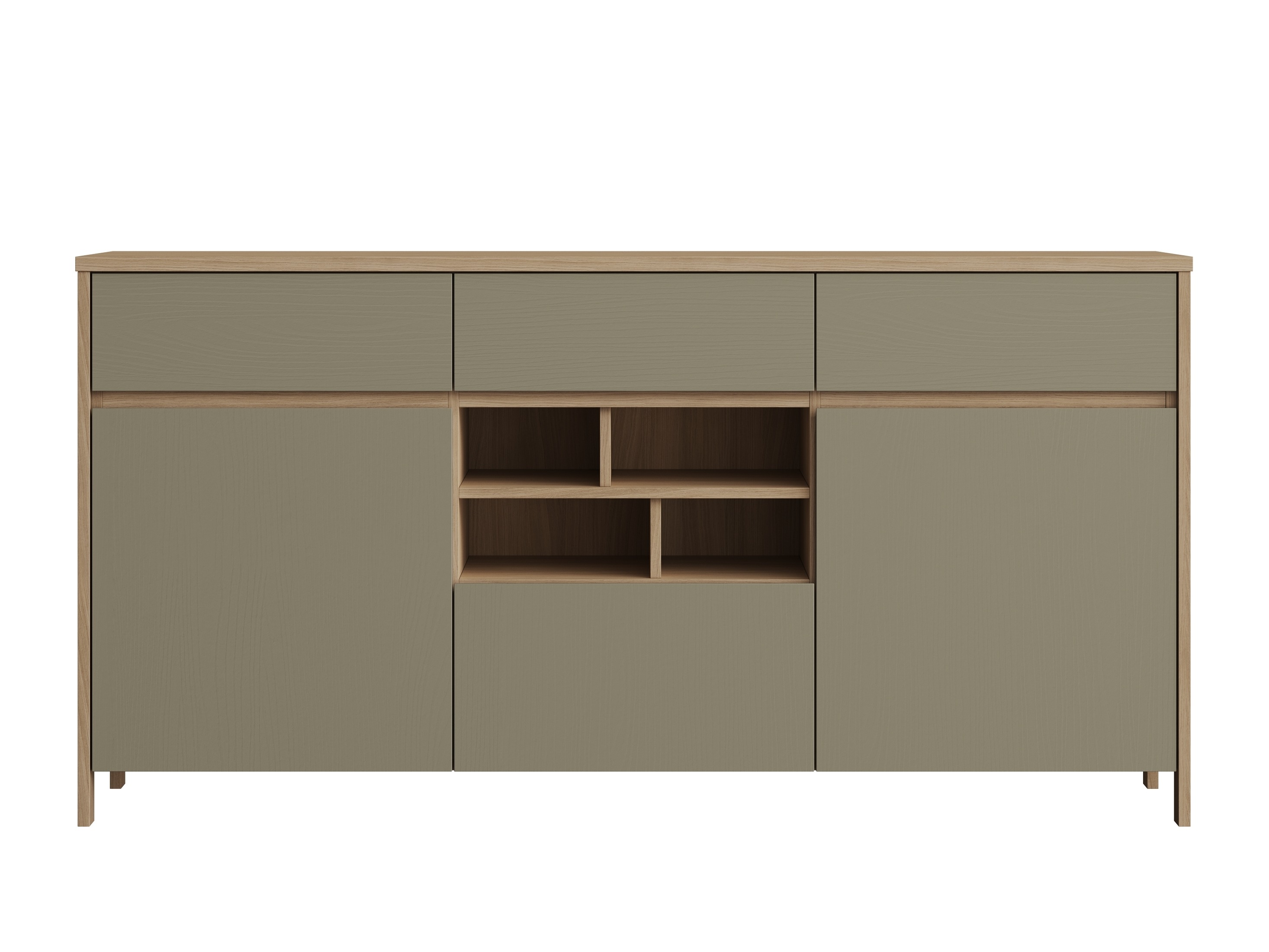 Komoda Fermaru 104 (Zagasito zelena + Hrast)