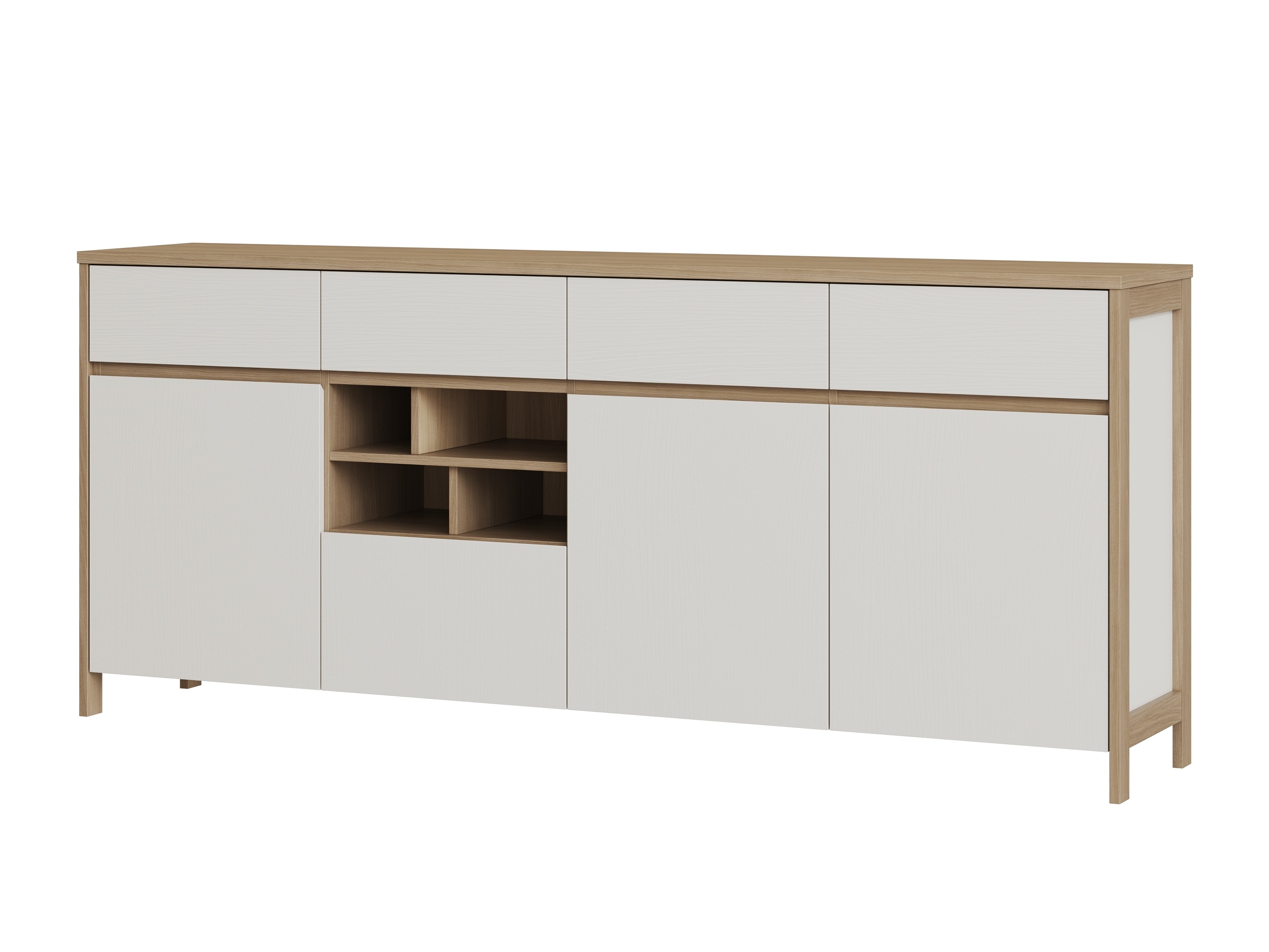 Komoda Fermaru 105 (Bijela + Hrast)