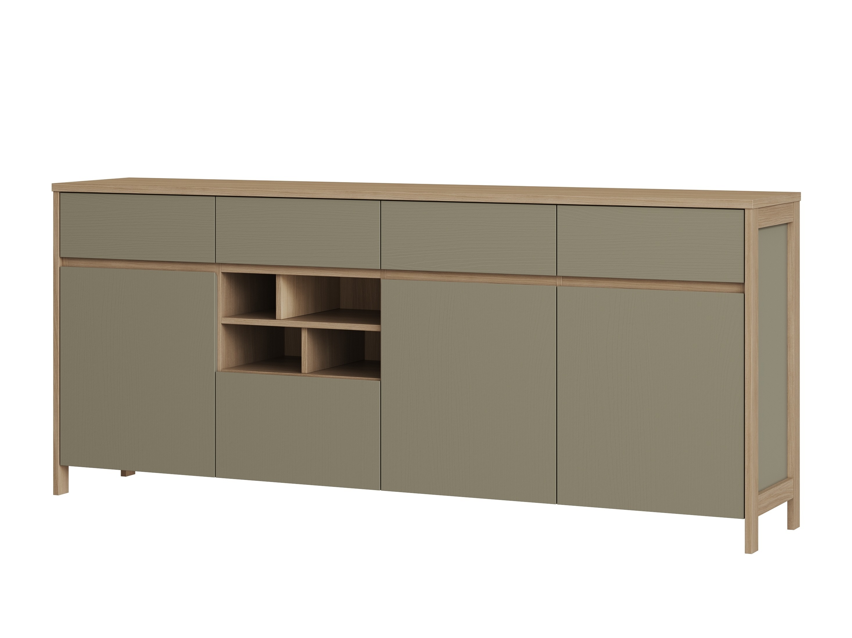 Komoda Fermaru 105 (Zagasito zelena + Hrast)