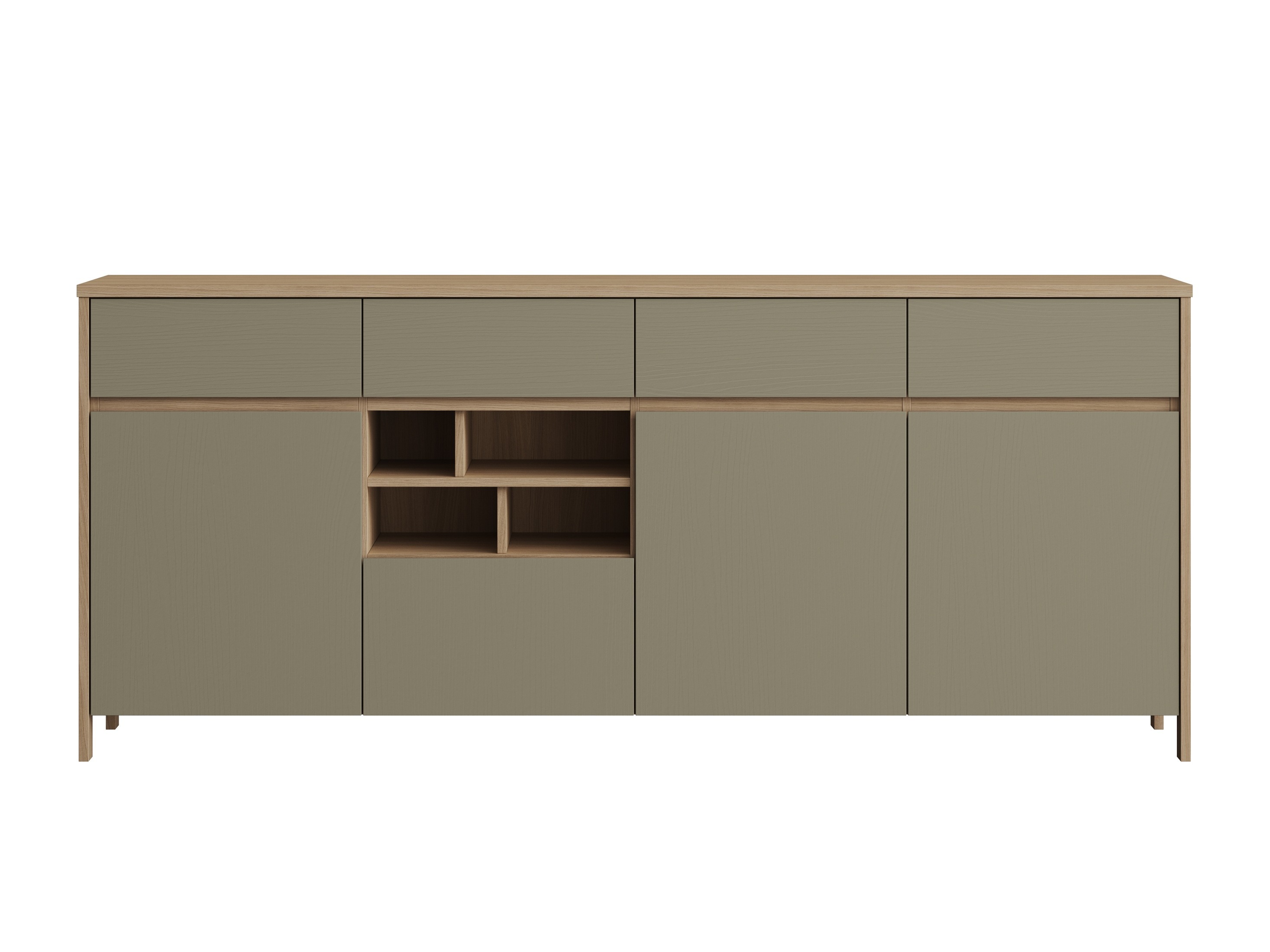 Komoda Fermaru 105 (Zagasito zelena + Hrast)