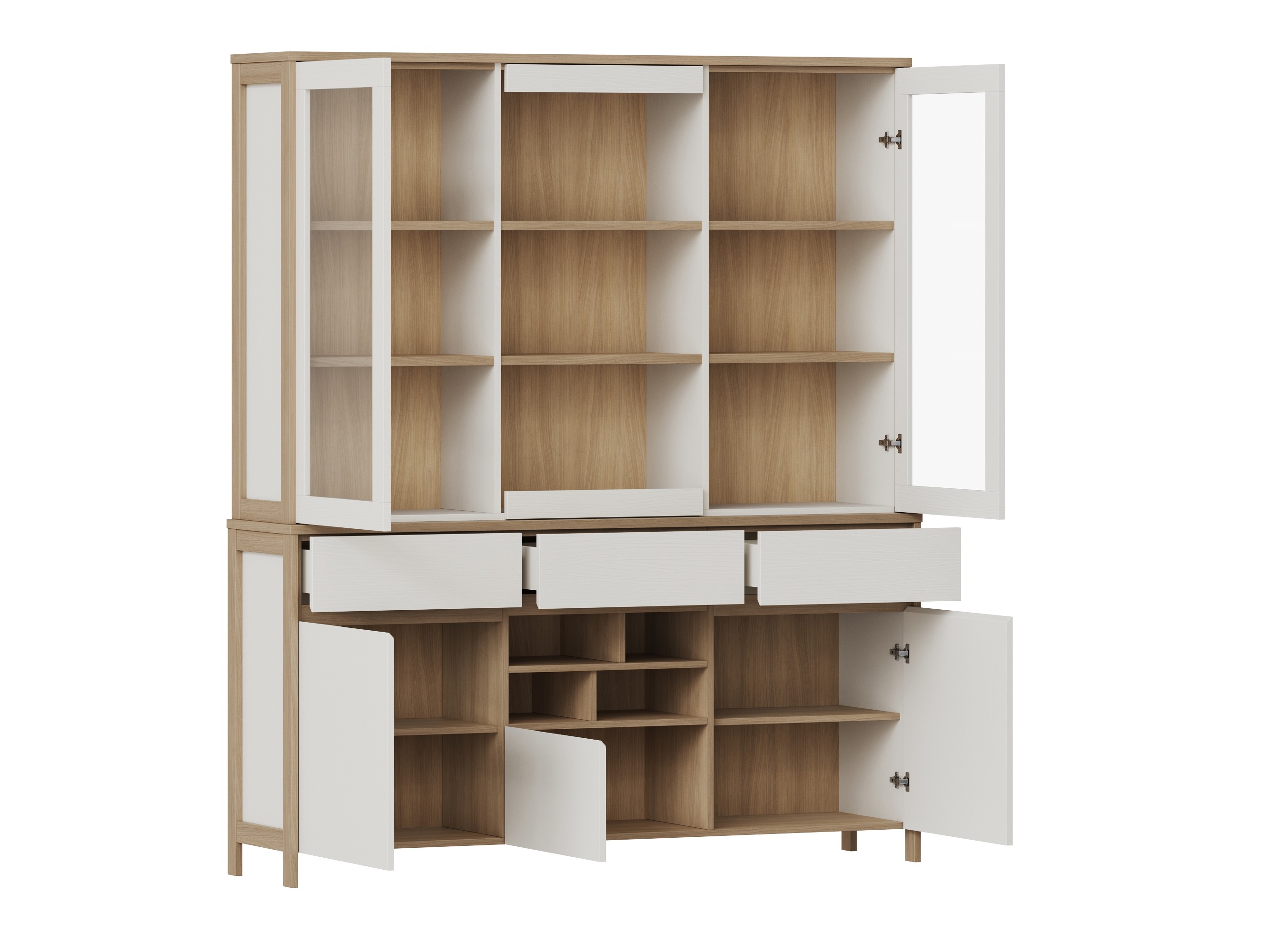 Polica Fermaru 100 (Bijela + Hrast)