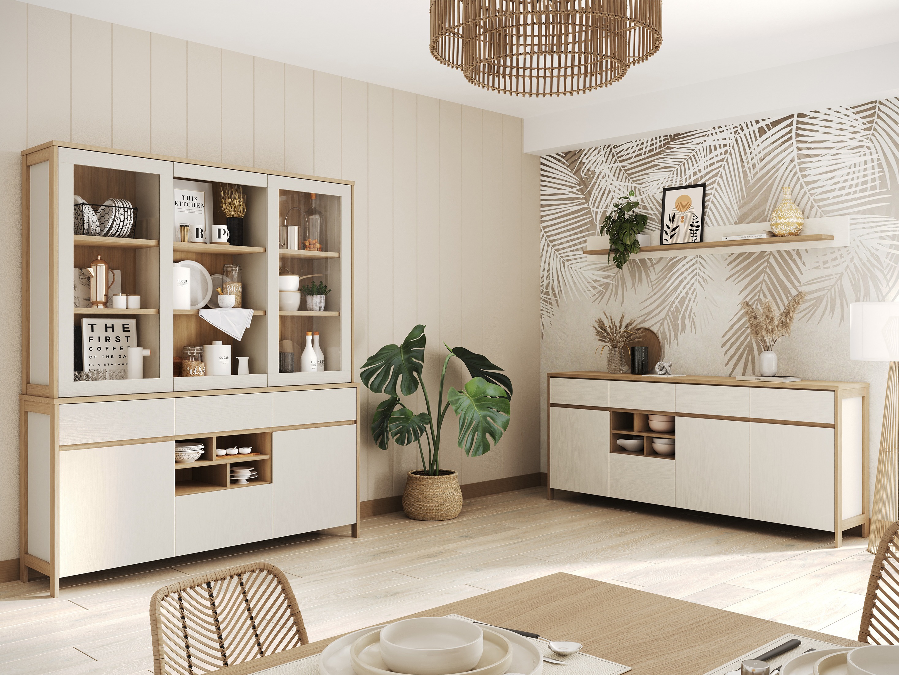 Polica Fermaru 100 (Bijela + Hrast)