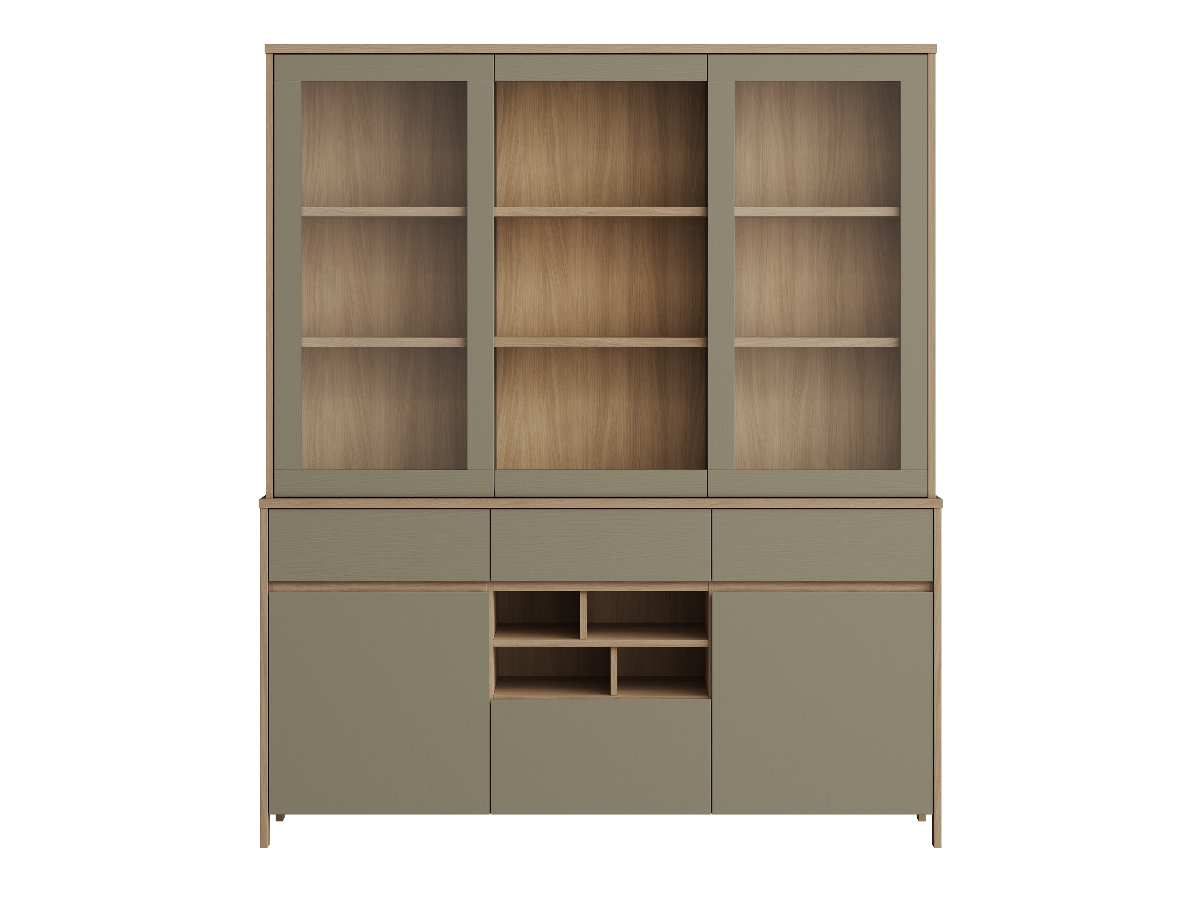 Polica Fermaru 100 (Zagasito zelena + Hrast)