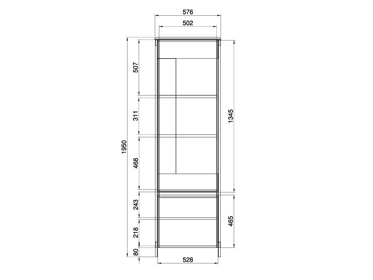 Polica Fermaru 101 (Bijela + Hrast)