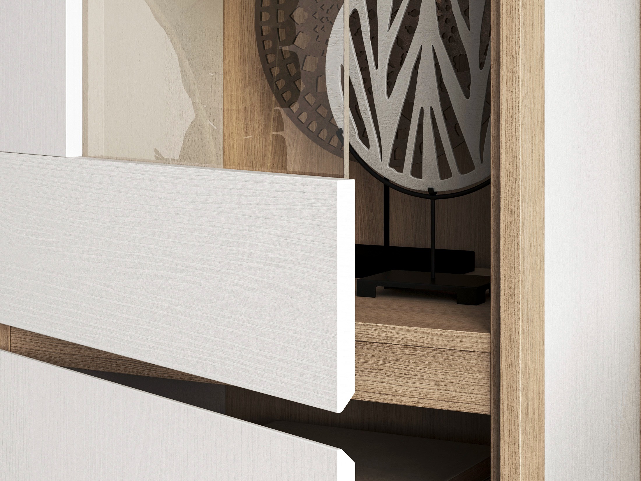 Polica Fermaru 101 (Bijela + Hrast)