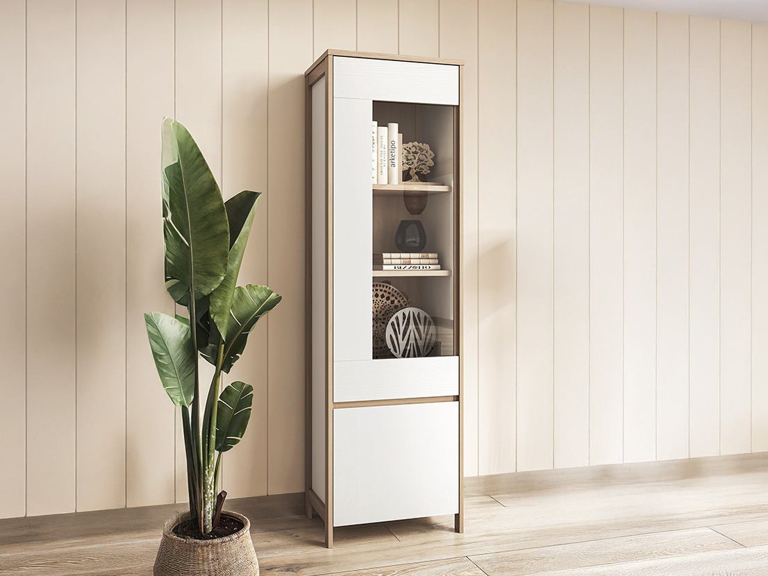 Polica Fermaru 101 (Bijela + Hrast)