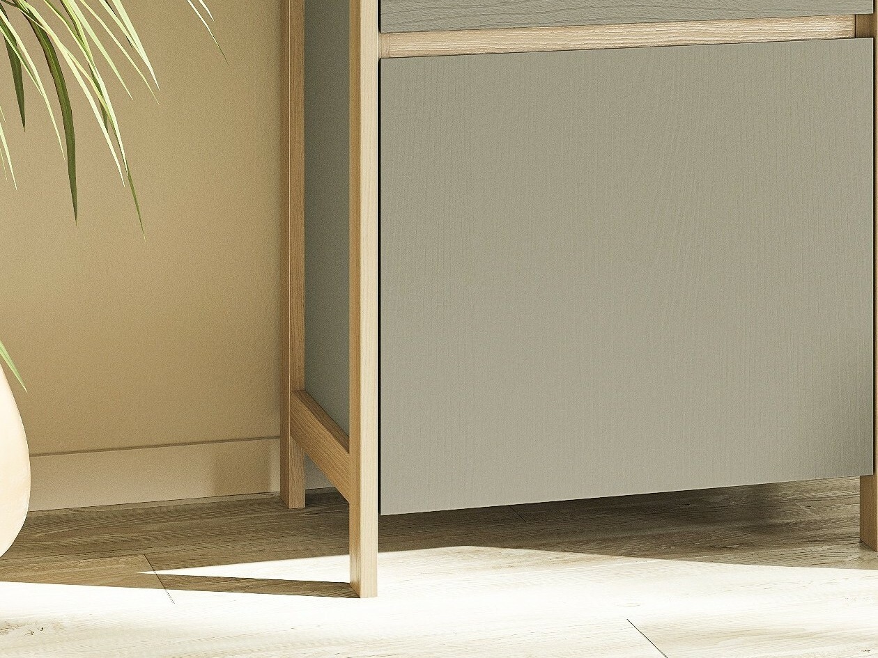 Polica Fermaru 101 (Zagasito zelena + Hrast)