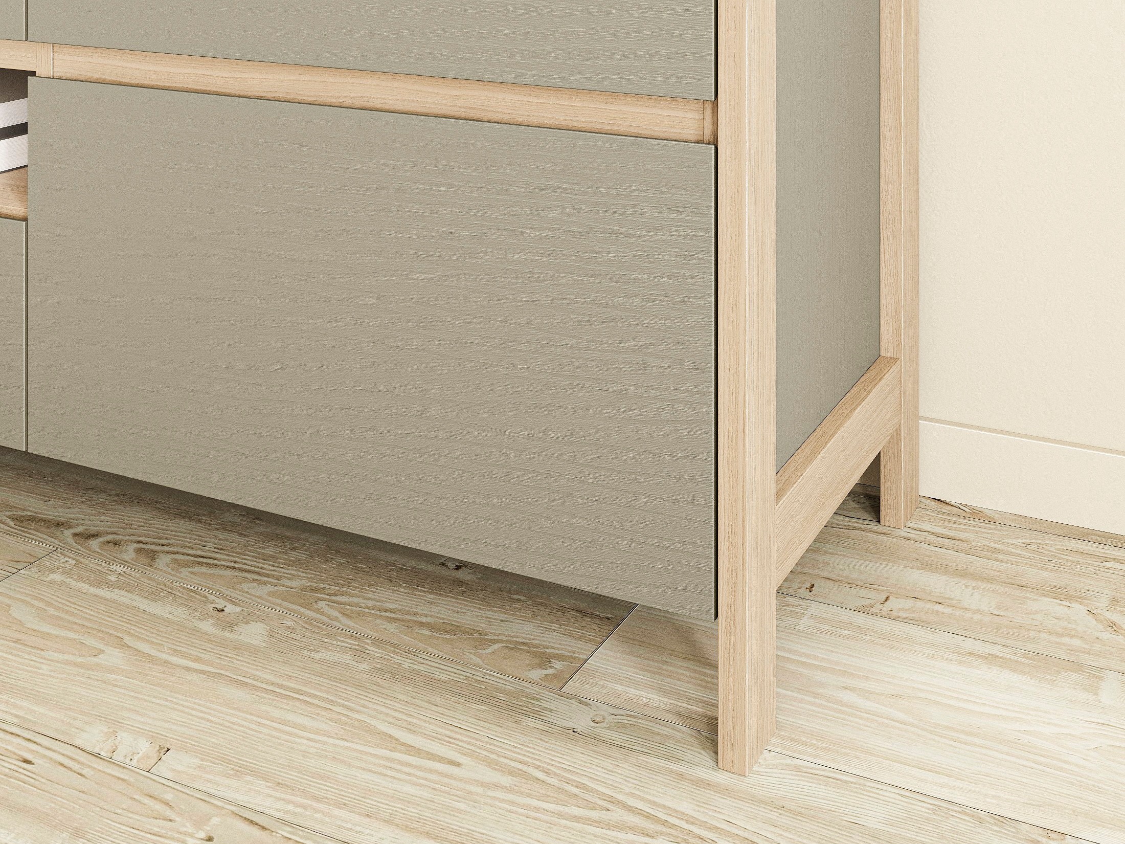 TV stol Fermaru 102 (Zagasito zelena + Hrast)