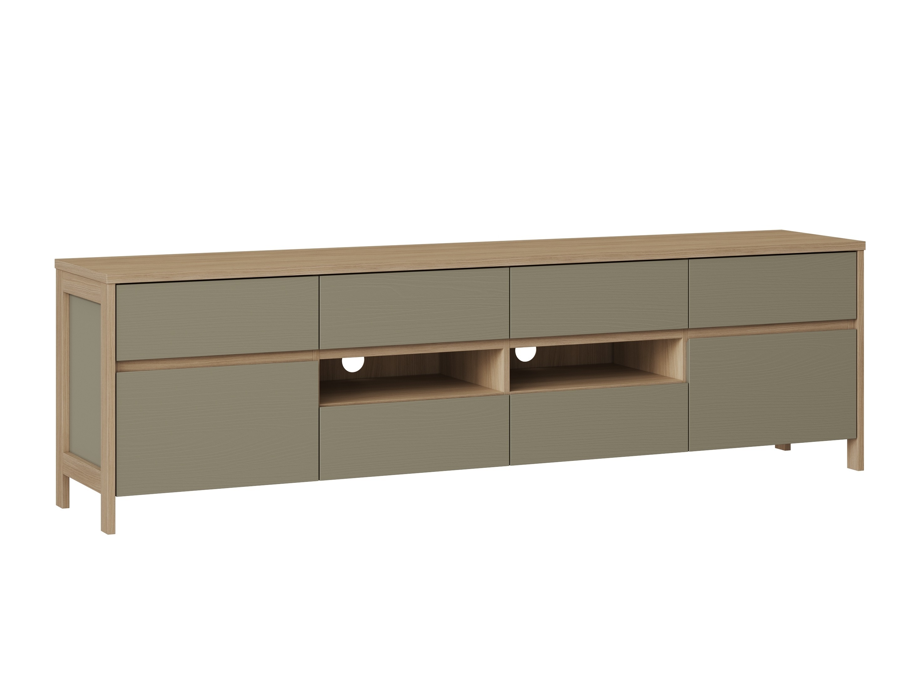 TV stol Fermaru 103 (Prašnjavo zelena + Hrast)