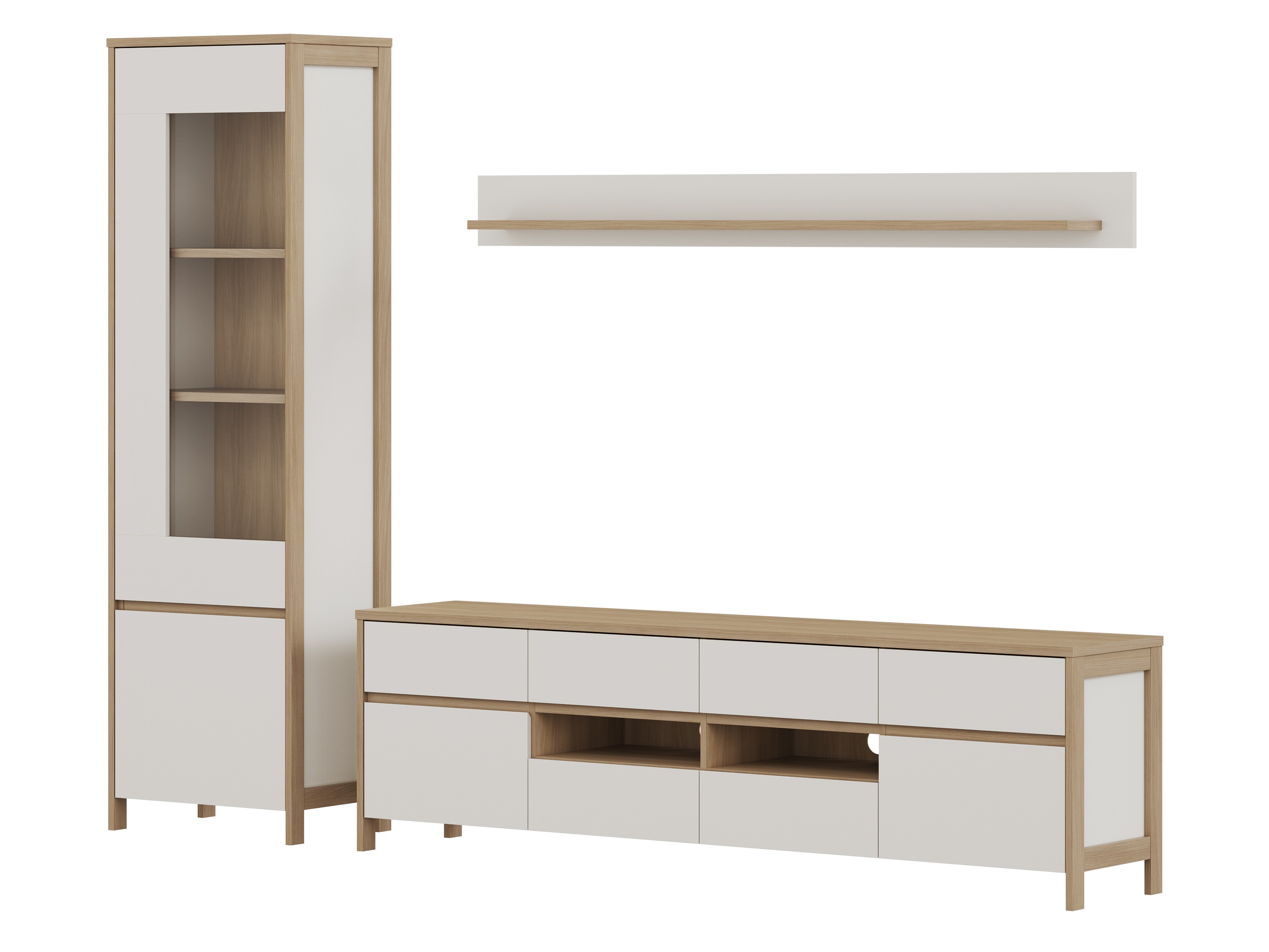 Dnevni boravak Fermaru 113 (Bijela + Hrast)