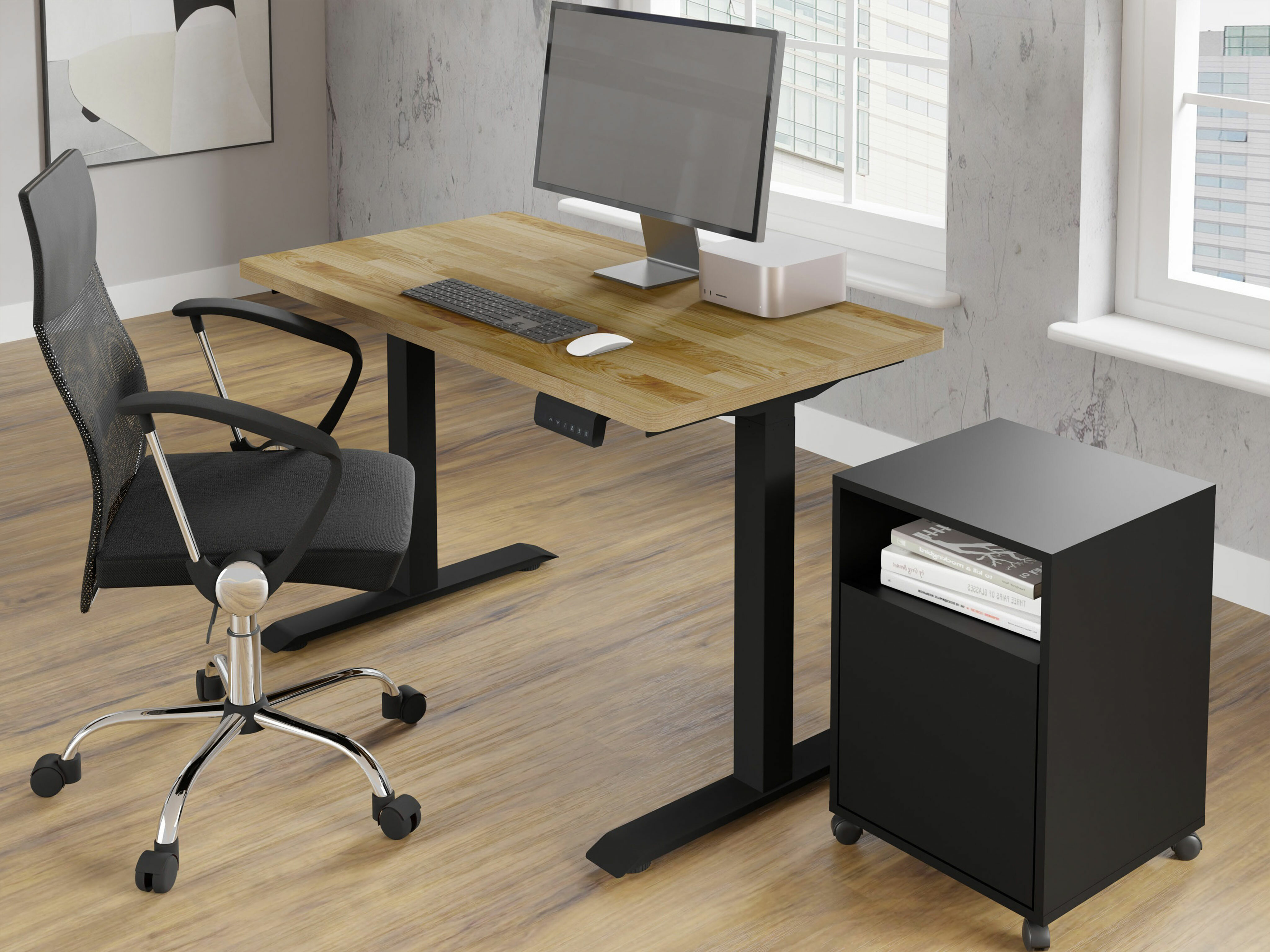 Radni stol podesiv po visini Buffalo 200 (Crna)