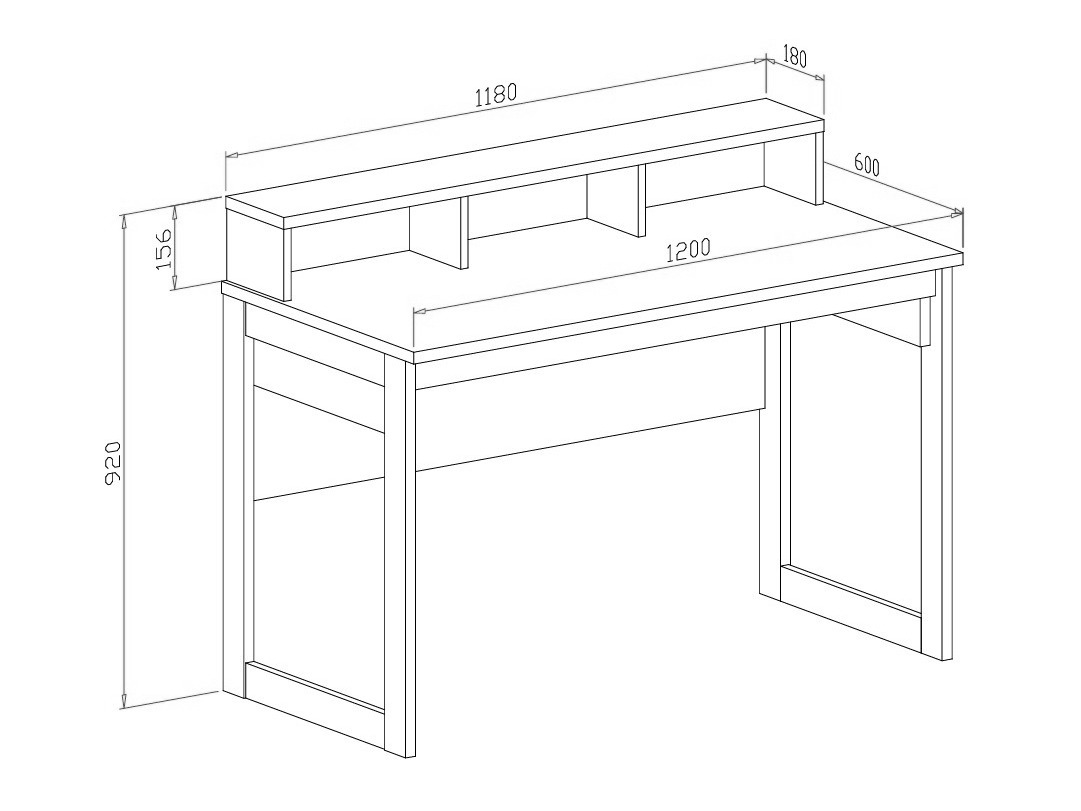 Set za kućni ured Fermaru 116 (Zagasito zelena + Hrast)
