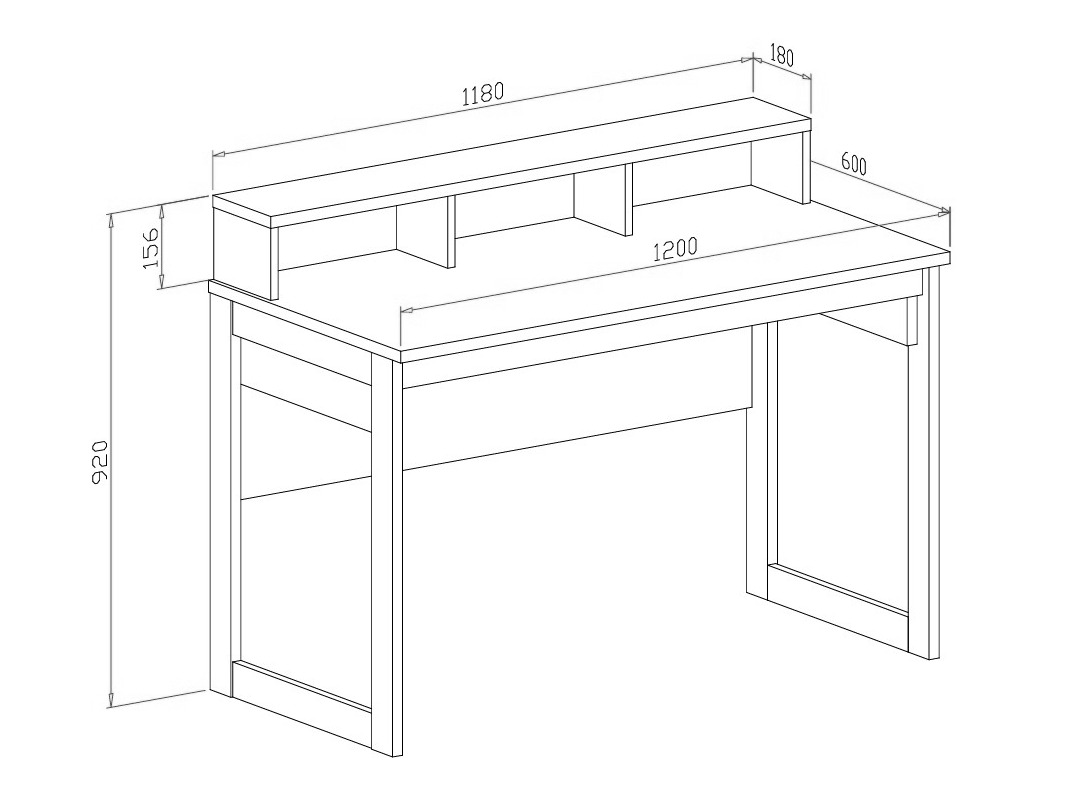 Set za kućni ured Fermaru 117 (Zagasito zelena + Hrast)