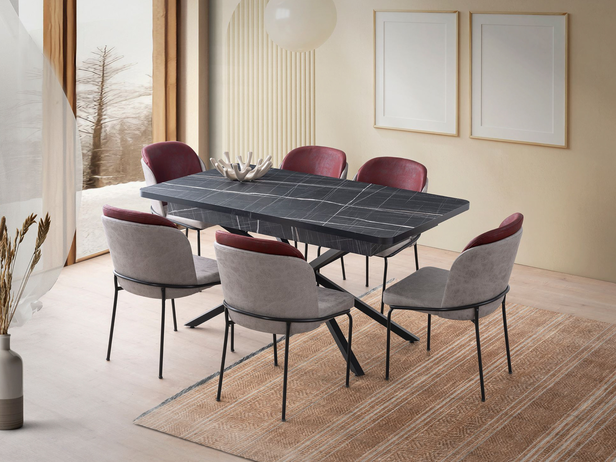 Stol Kailua 2624 (Crni mramor)