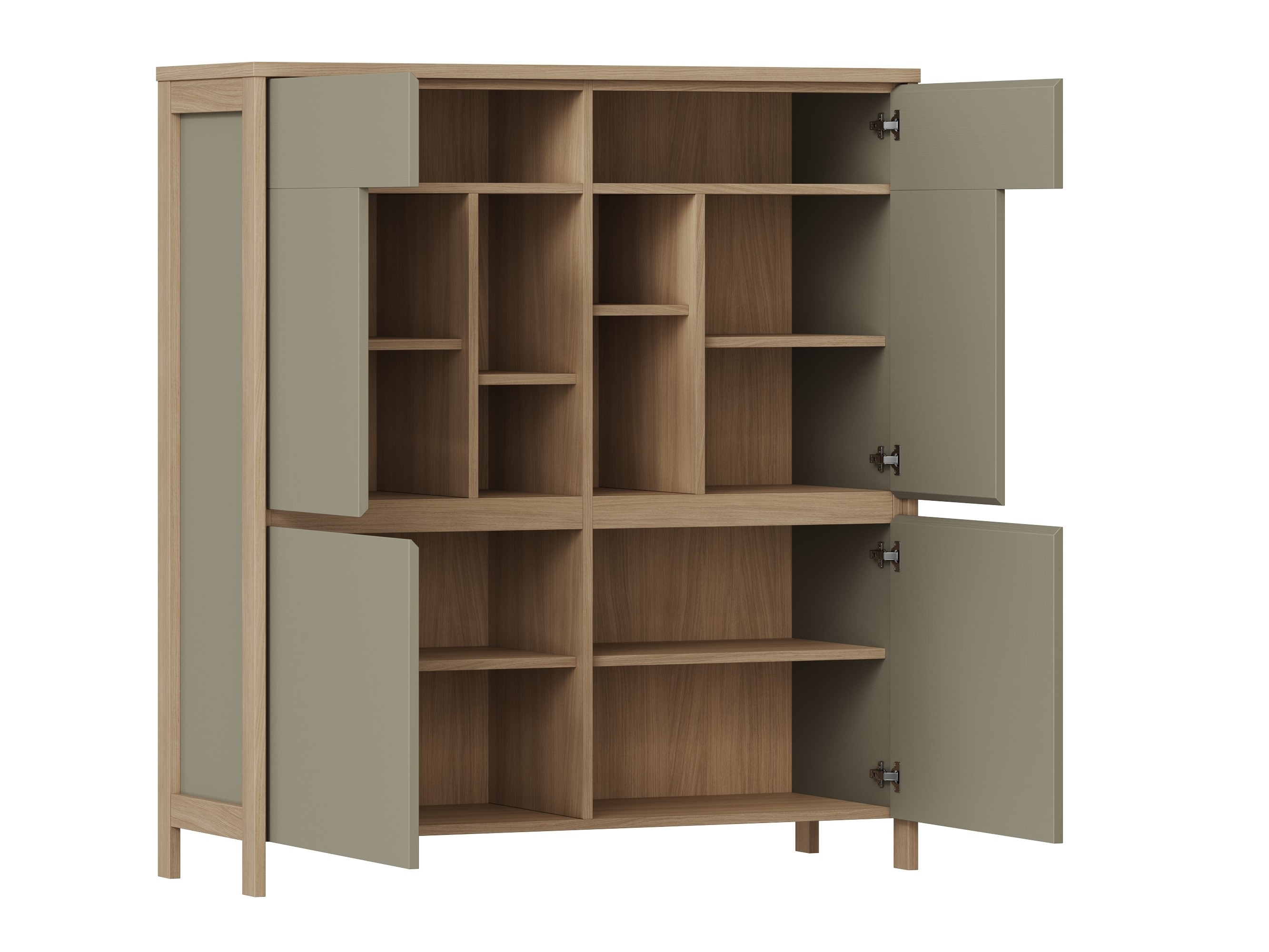 Dnevni boravak Fermaru 110 (Prašnjavo zelena + Hrast)