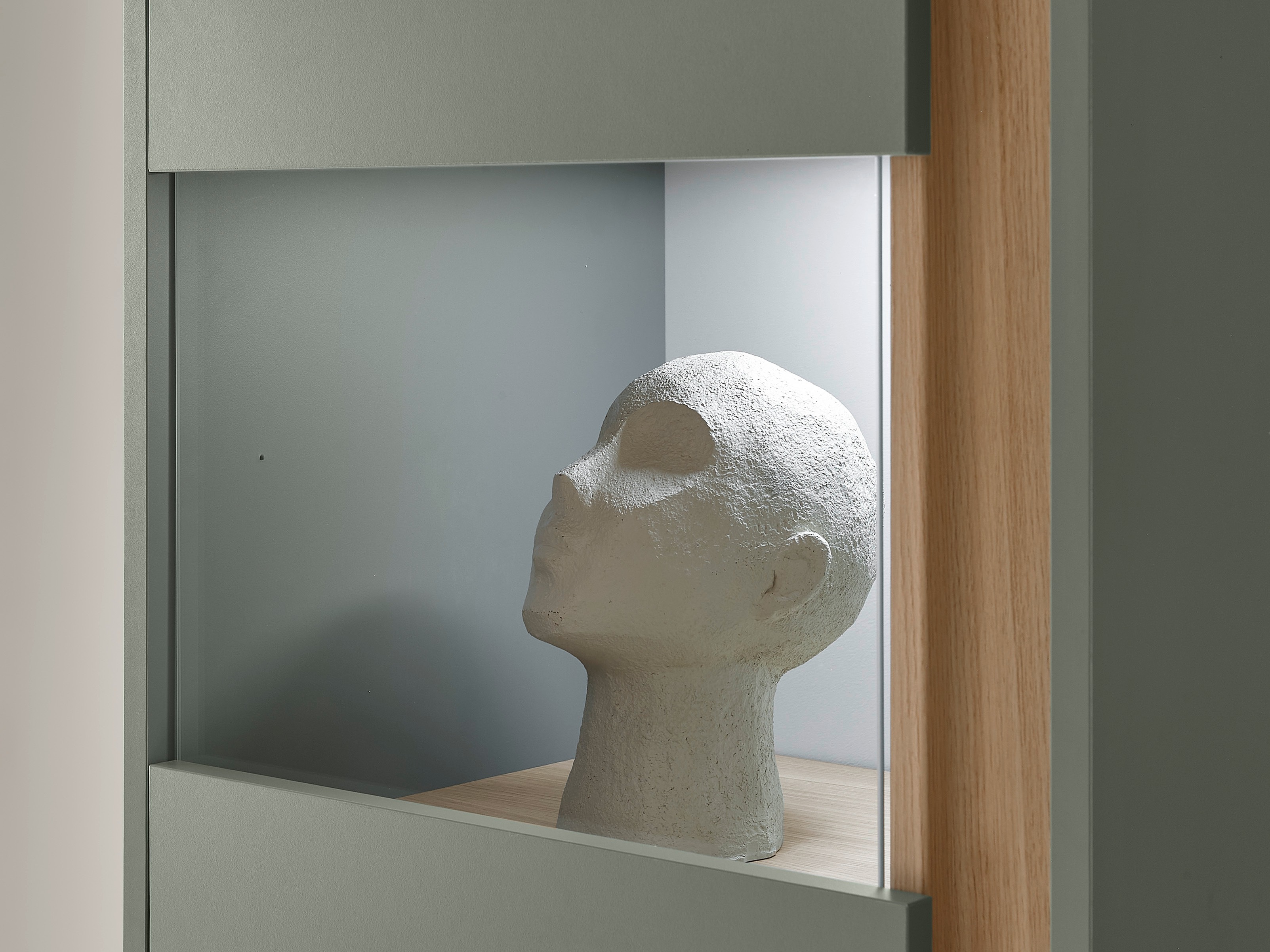 Polica Elbsori 102 (Zelena + Hrast)