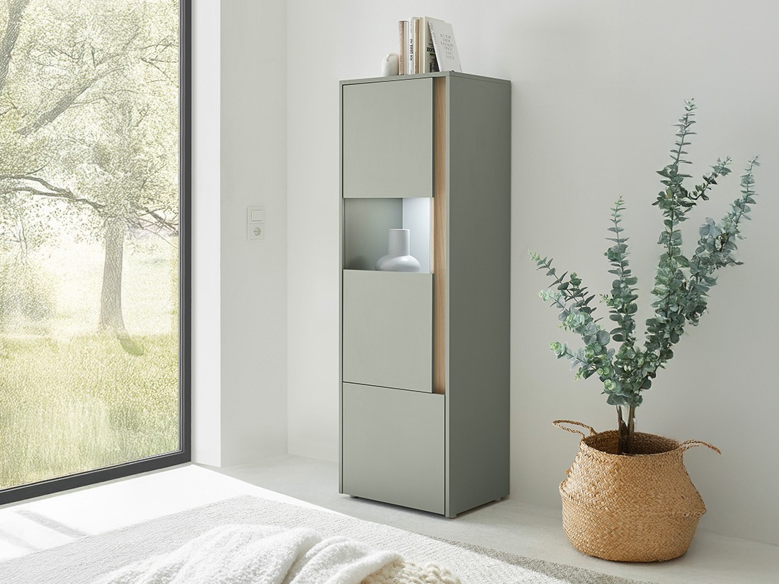 Polica Elbsori 102 (Zelena + Hrast)