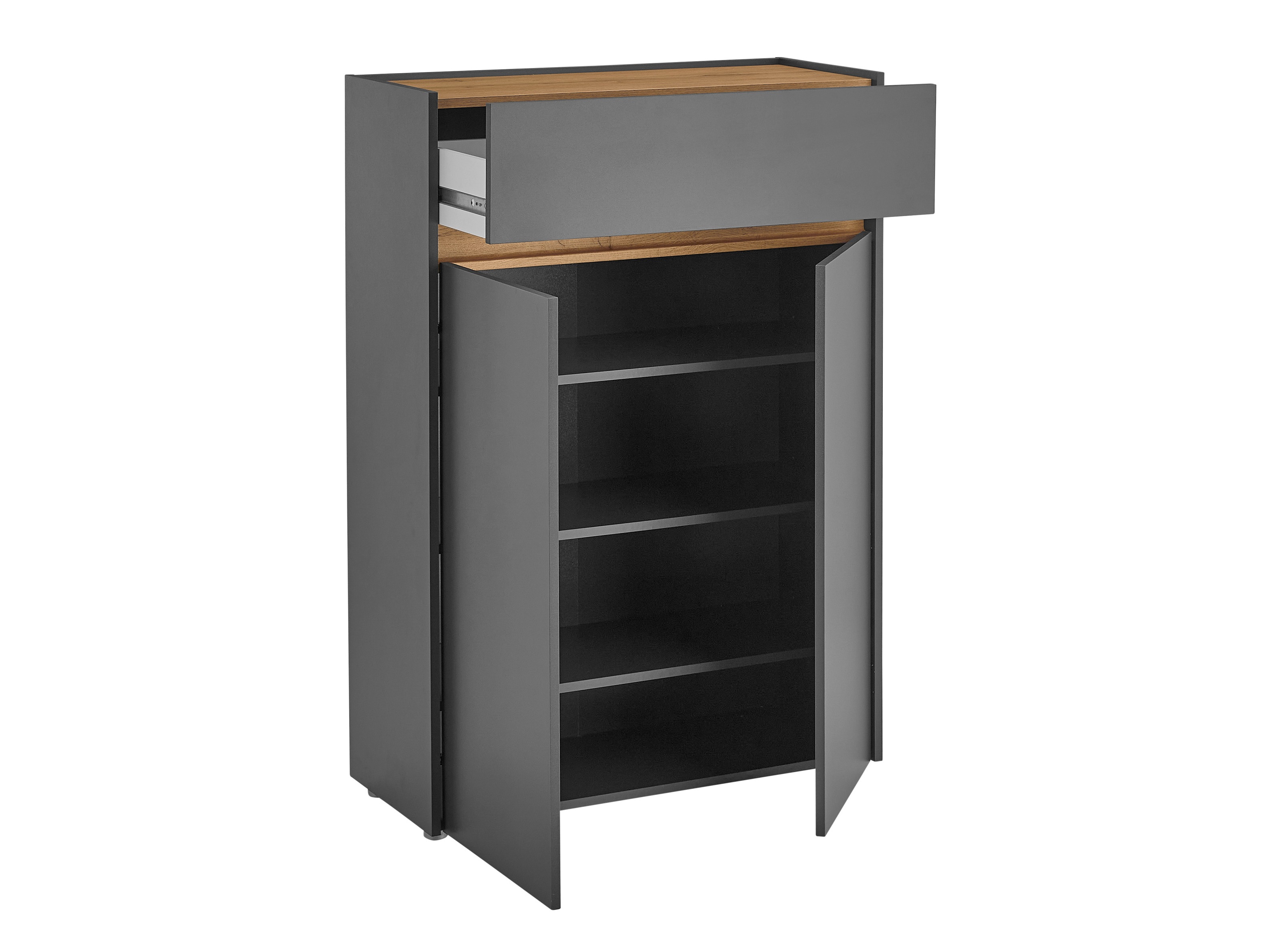 Polica za cipele Elbsori 173 (Antracit + Hrast Wotan)