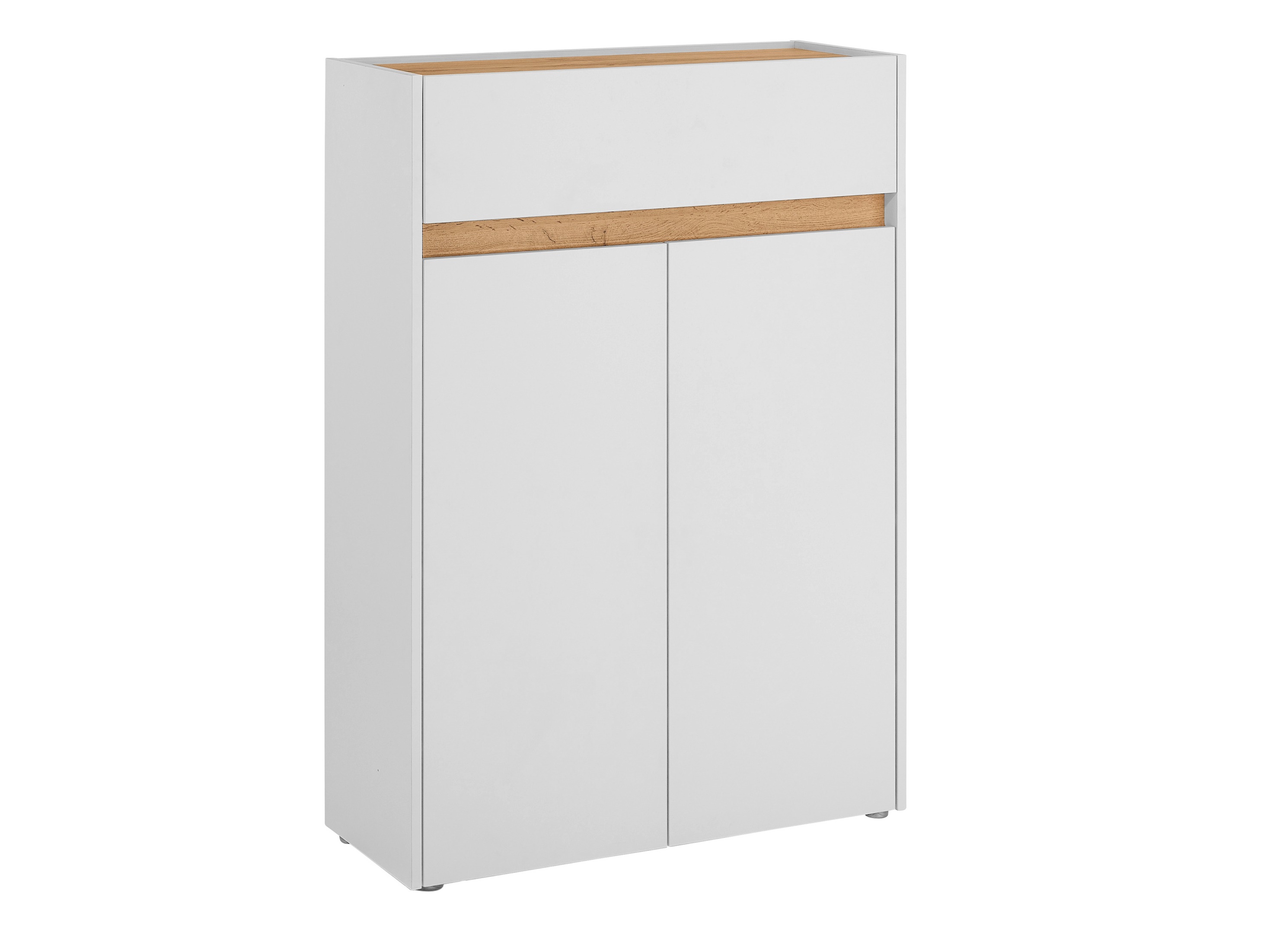 Polica za cipele Elbsori 173 (Bijela + Hrast Wotan)