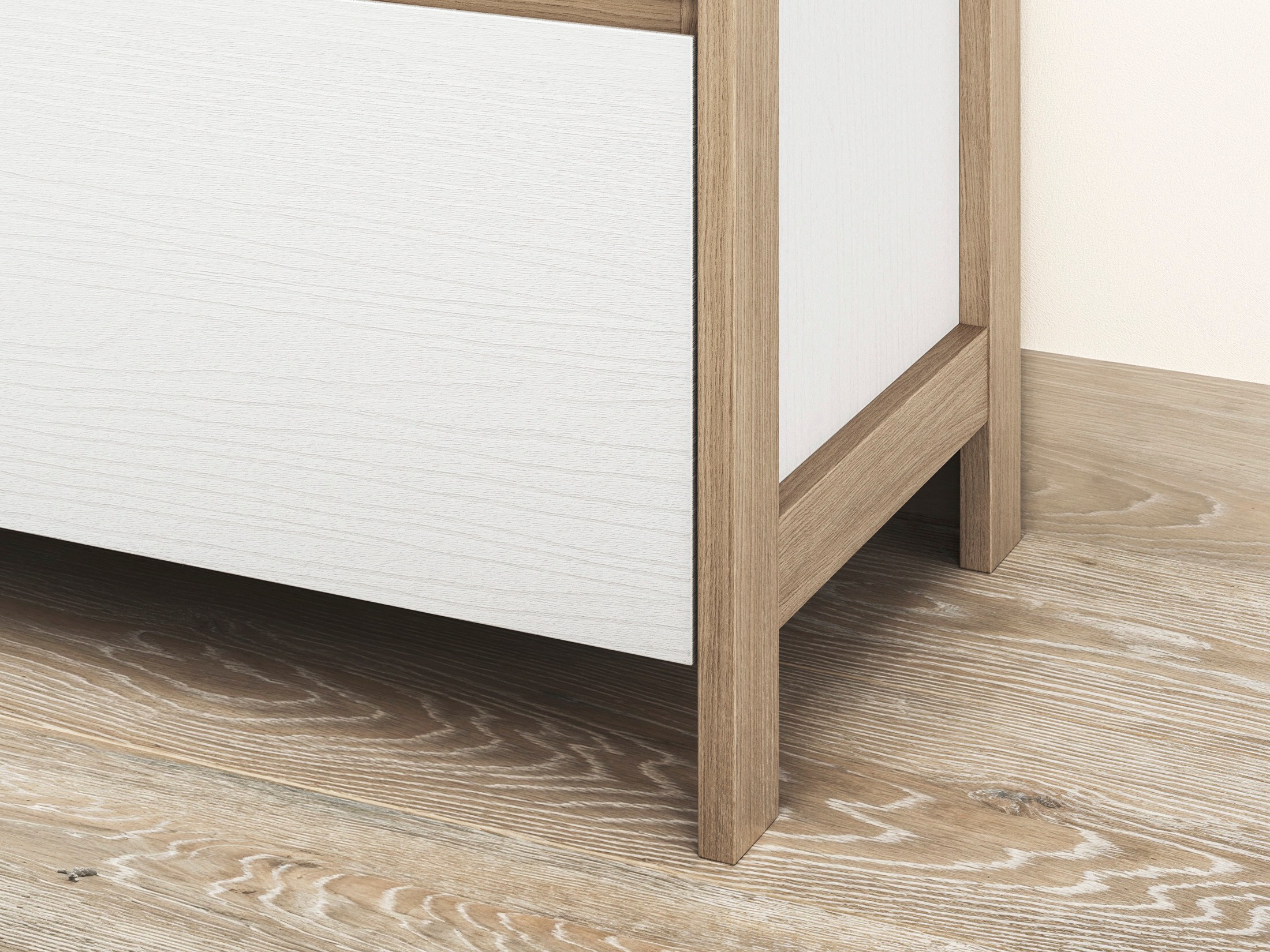 Set za dnevni boravak Fermaru 110 (Bijela + Hrast)