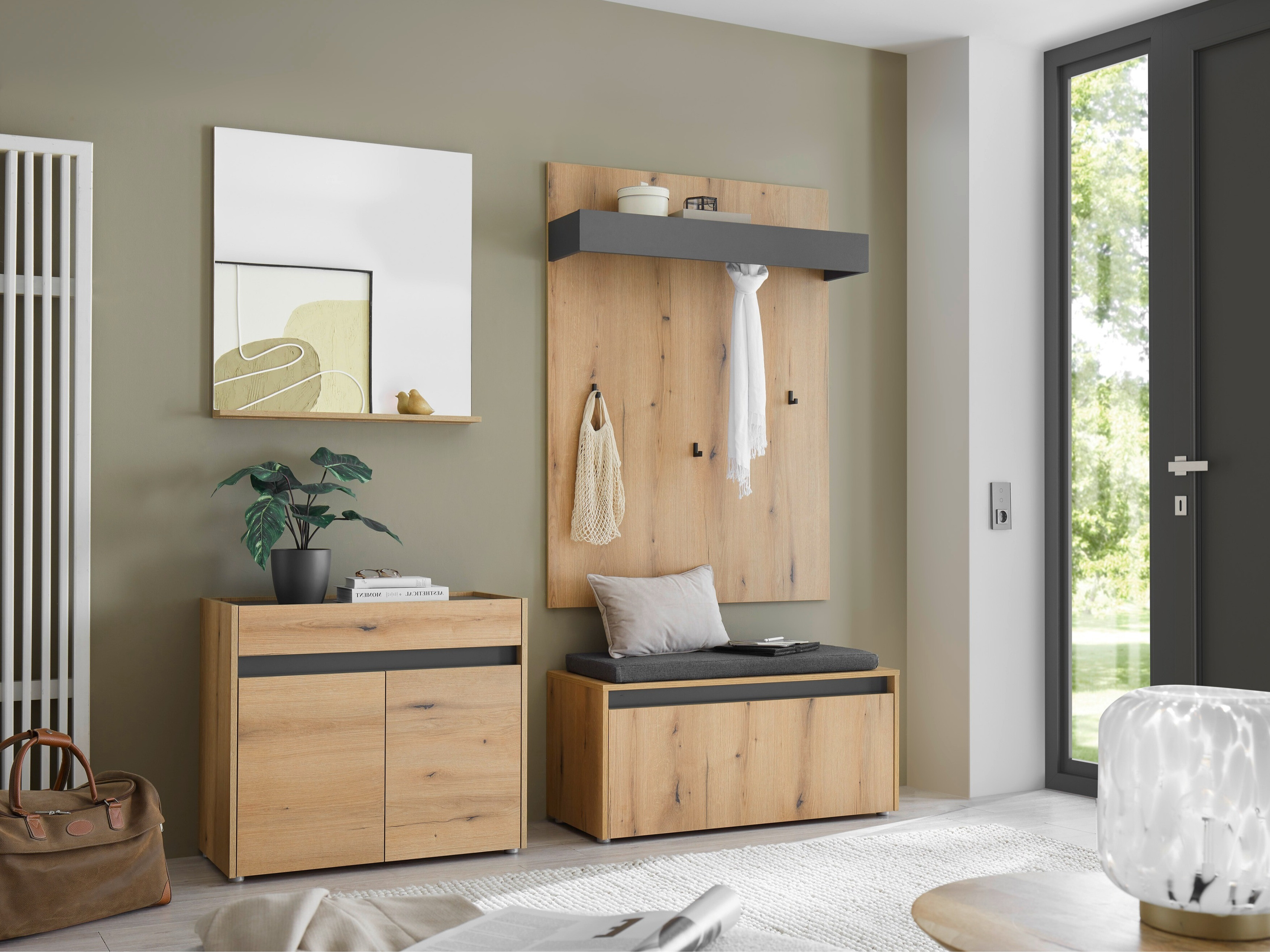 Set za hodnik Elbsori 168 (Hrast)