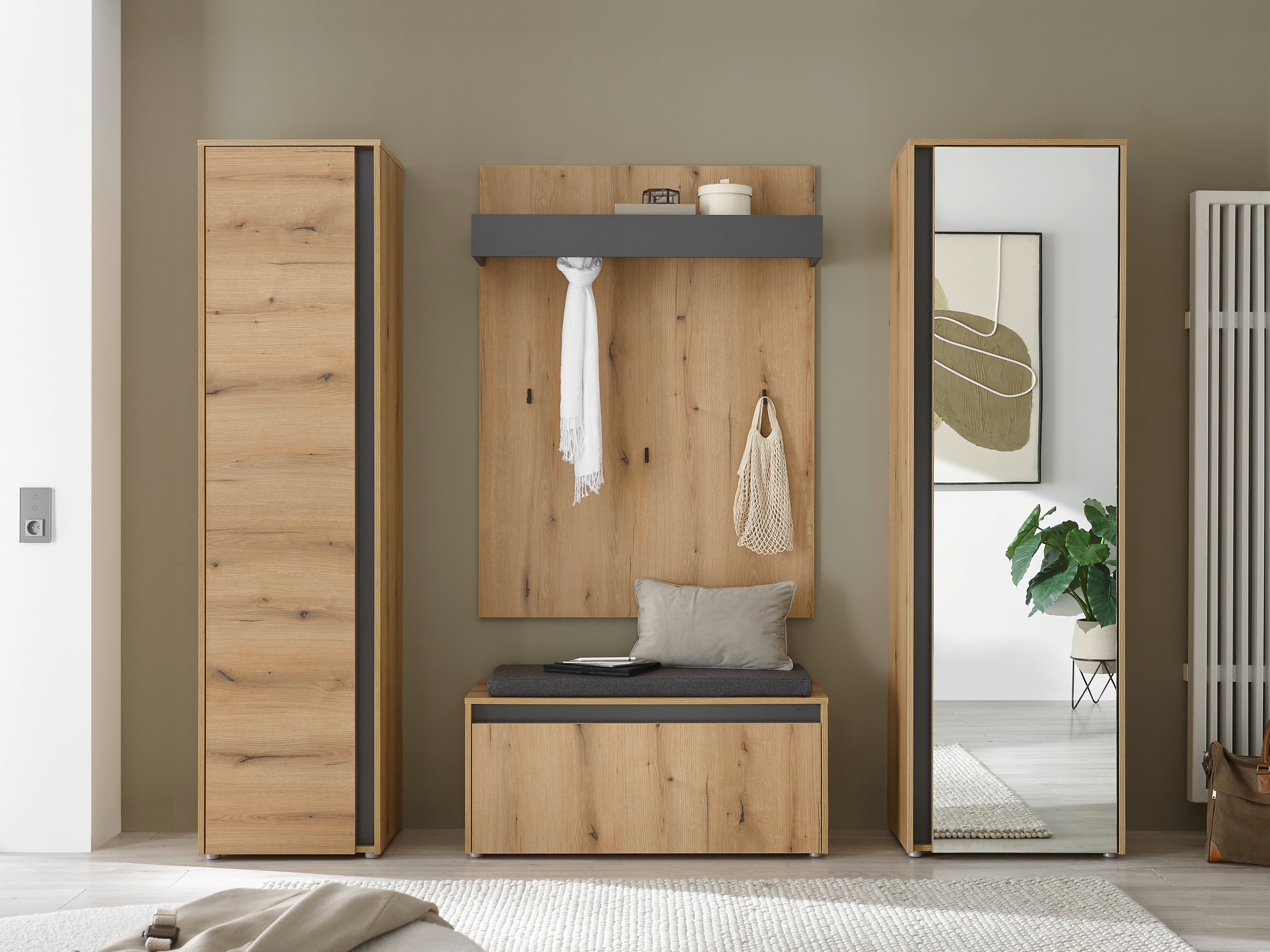 Set za hodnik Elbsori 169 (Hrast)