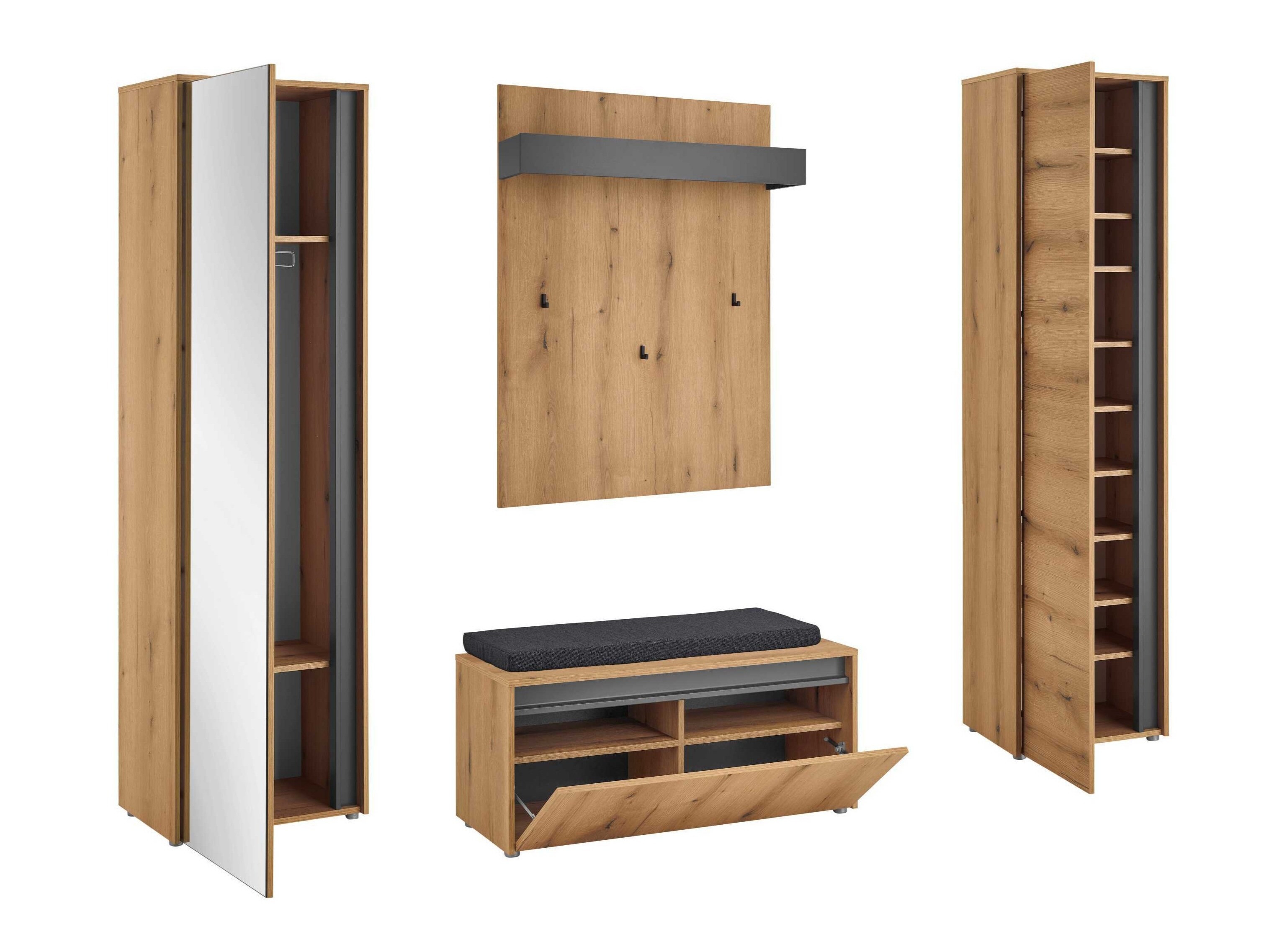 Set za hodnik Elbsori 169 (Hrast)